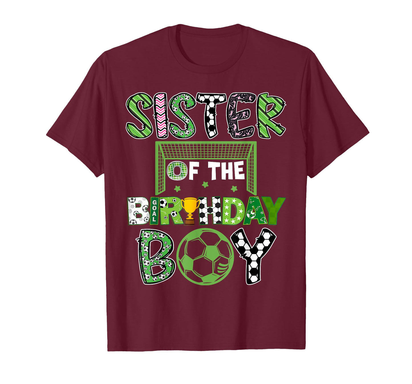 Sister Of The Birthday Boy Soccer Player Birthday T-Shirt