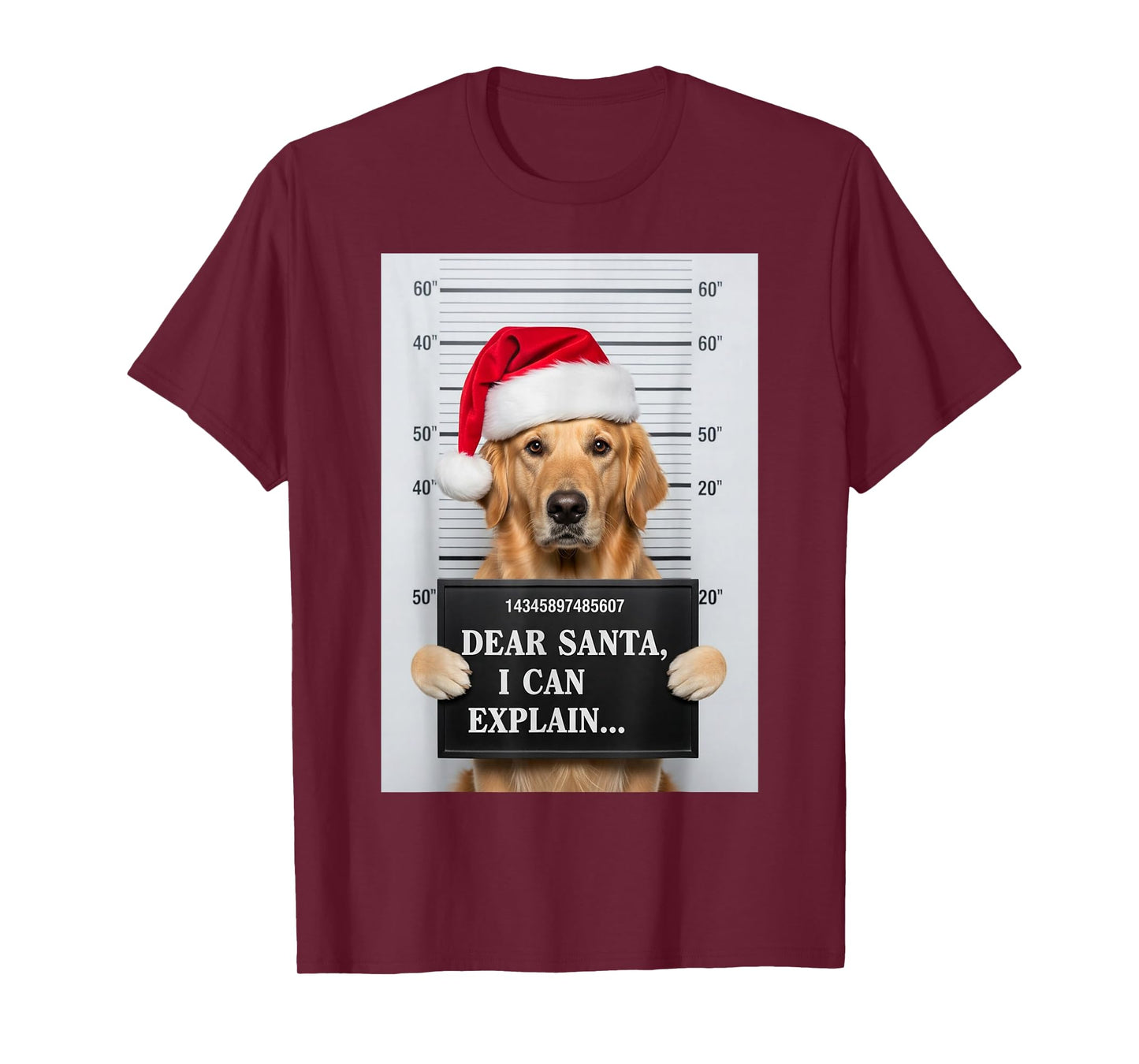 Dear Santa I Can Explain Funny Christmas Dog Labrador Police T-Shirt