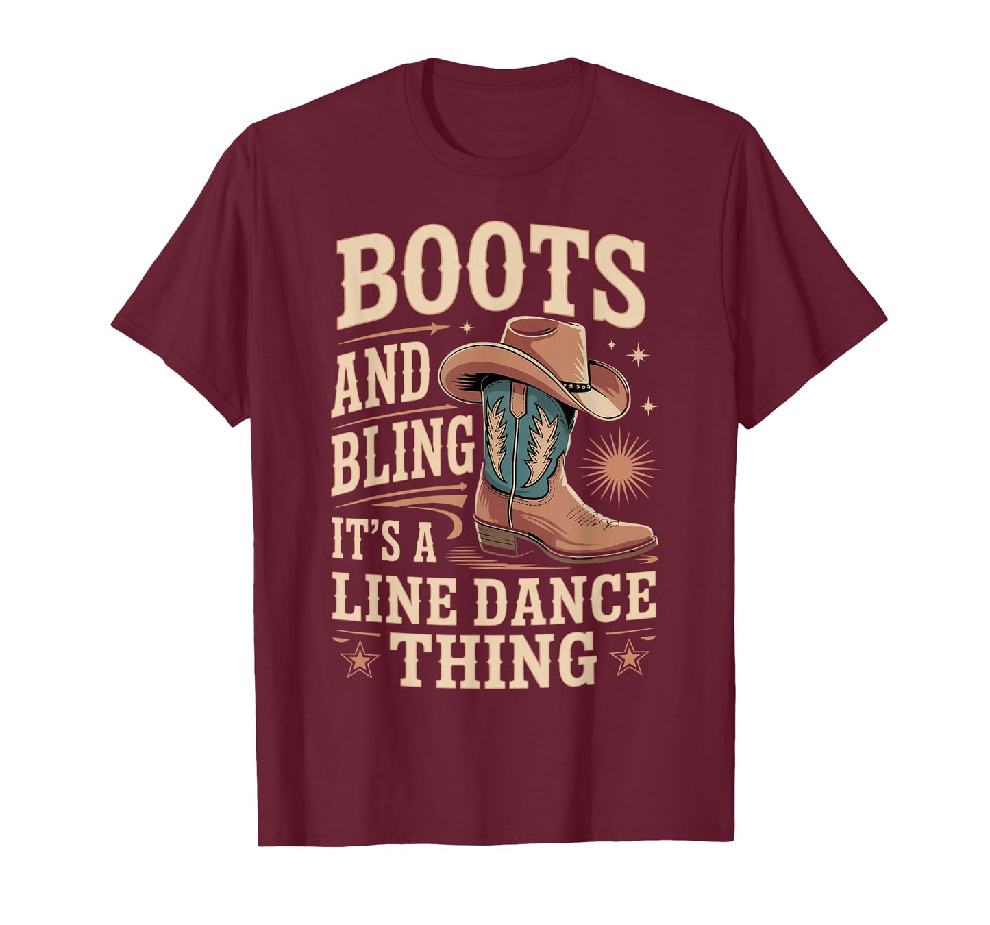 Boots And Bling Line Dancing Line Dance Line Dancer T-Shirt