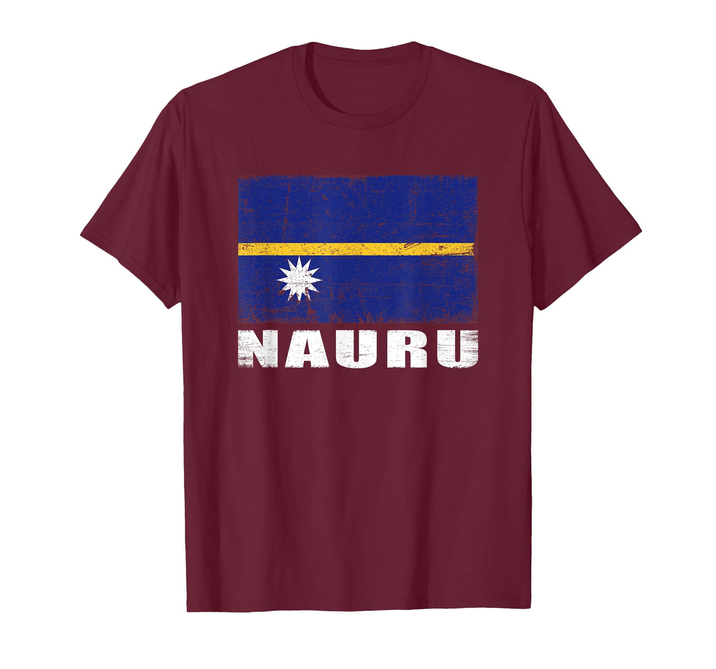 Nauru Flag Design Grunge Country Flag Nauru T-Shirt