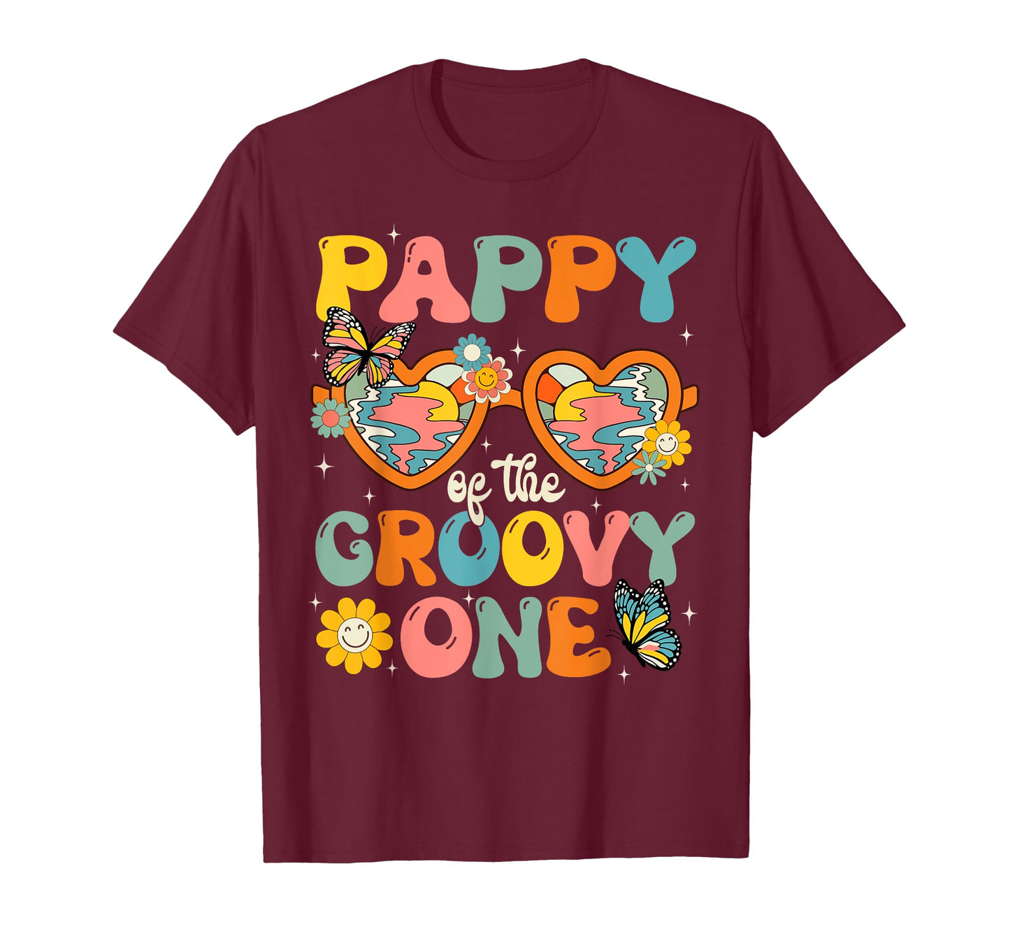 Pappy of the Groovy One Glasses Birthday Party T-Shirt