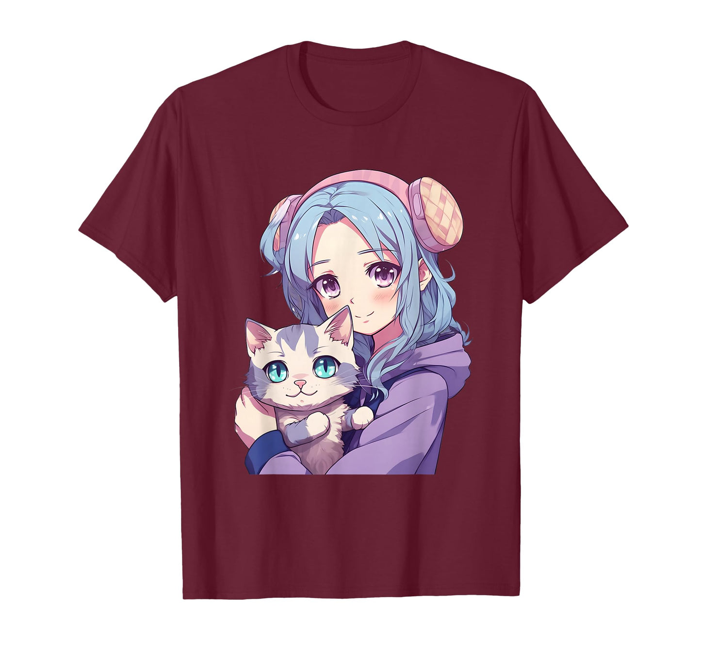 Japanese Kawaii Girl Anime & Cats for Teens Girls T-Shirt