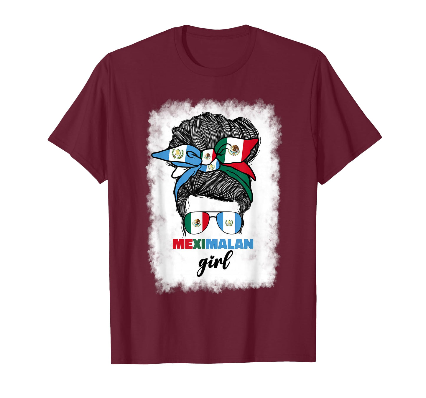 Half Mexican And Guatemalan Mexico Guatemala Flag Girl Women T-Shirt