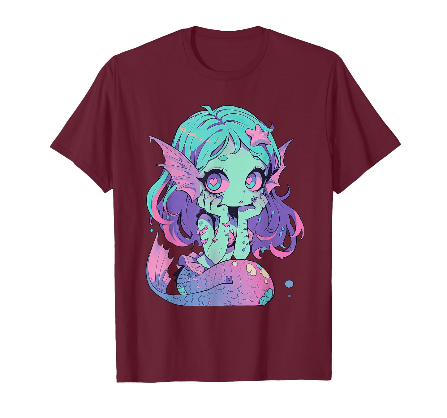 Kawaii Pastel Goth Creepy Cute Witchy Zombie Mermaid T-Shirt