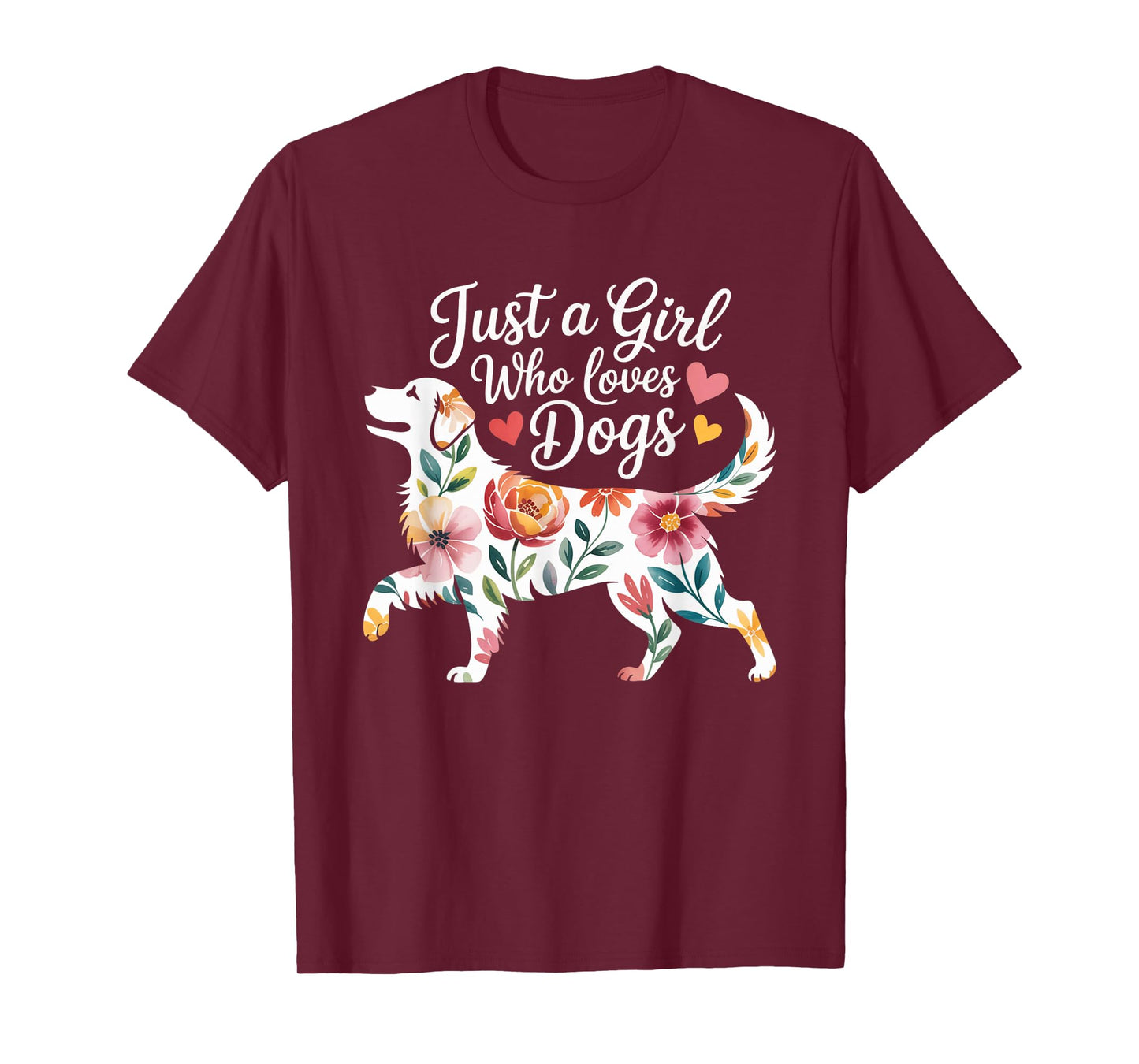 Dog Cute Just A Girl Who Loves Dogs T-Shirt