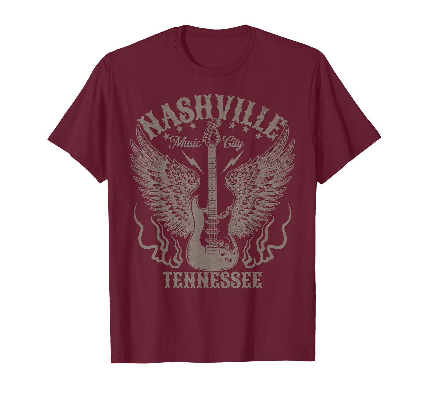 Nashville Tennessee Guitar Country Music City Women Men Kids T-Shirt