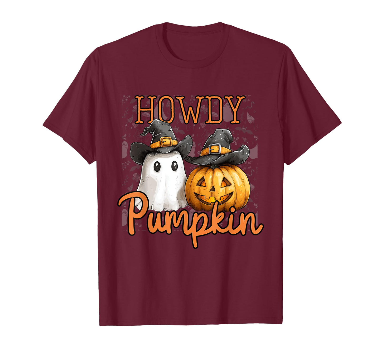 Retro Howdy Pumpkin Cowboys Funny Pumpkin Country Halloween T-Shirt
