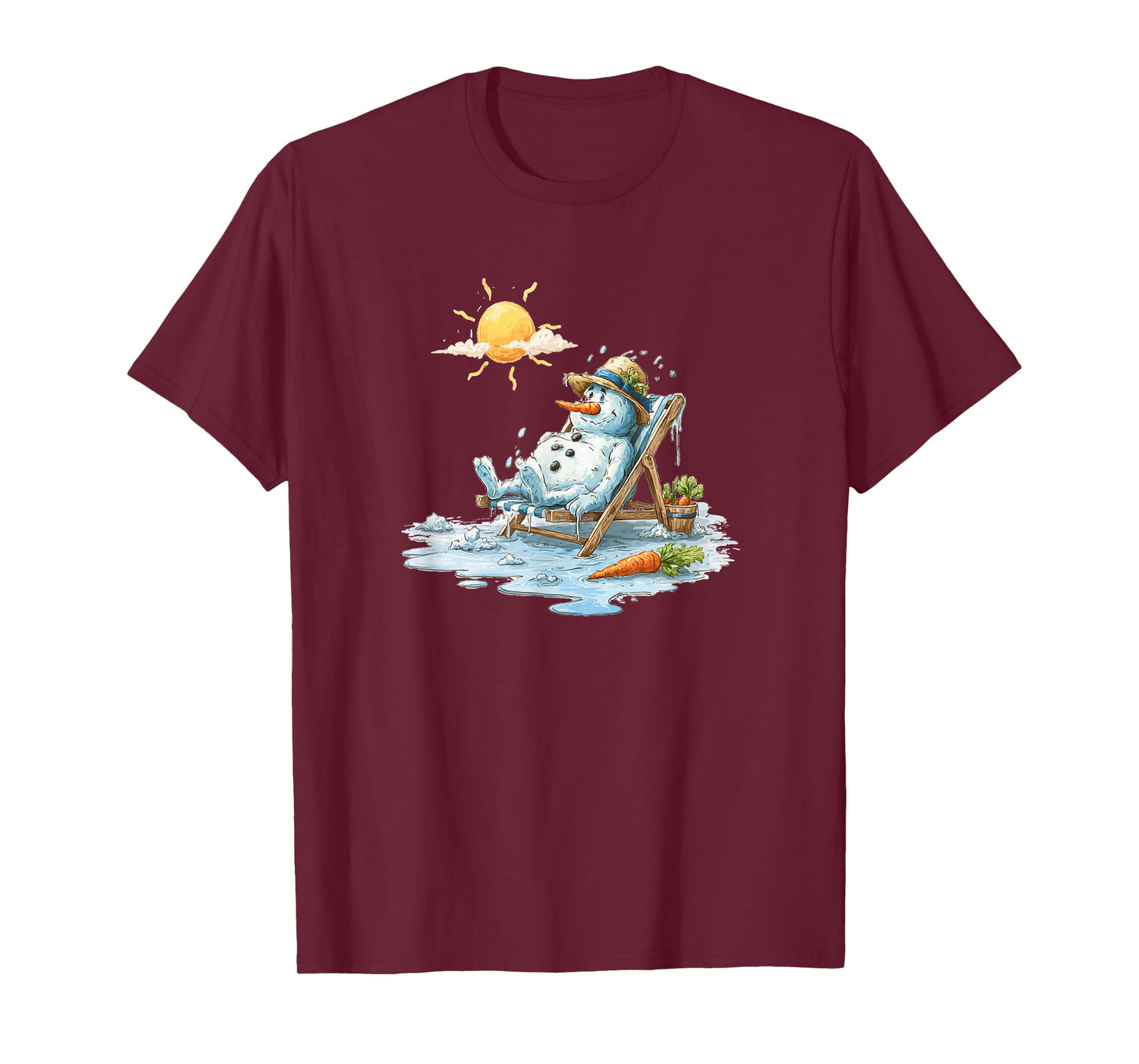 Smelting Snowman in Vacation for Sunbath Lovers T-Shirt