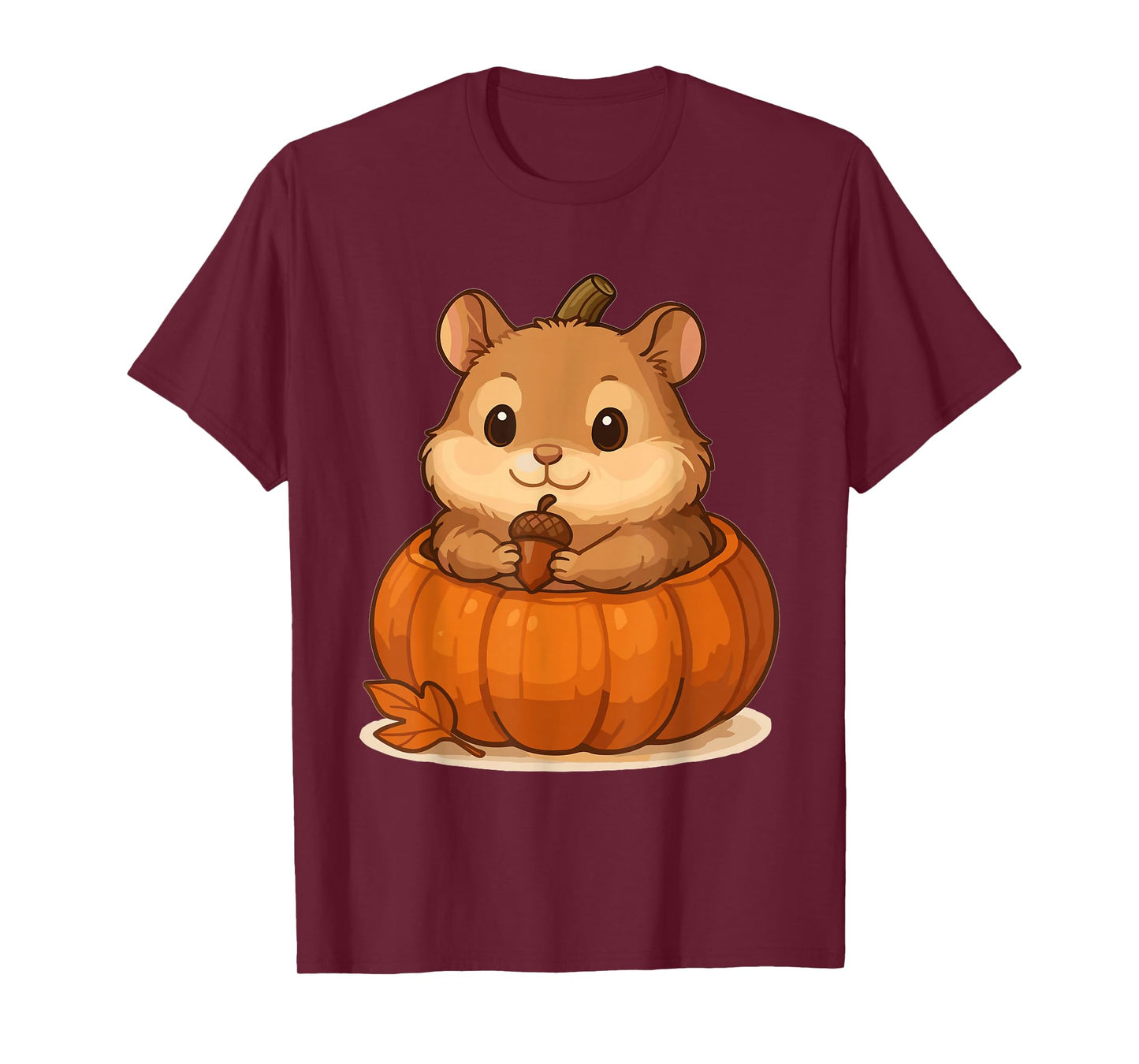 Cute Hamster in Pumpkin – Fall Halloween Design T-Shirt