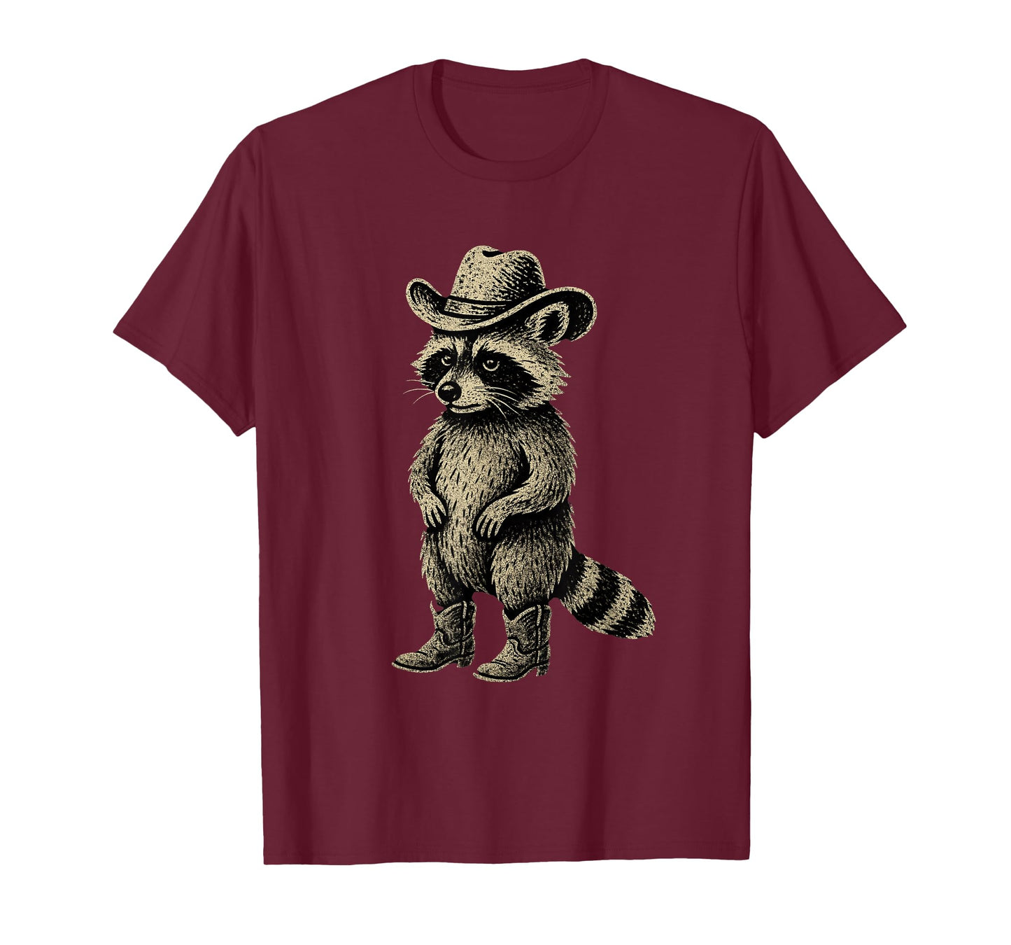 Vintage Raccoon Cowboy Cowgirl Raccoon T-Shirt
