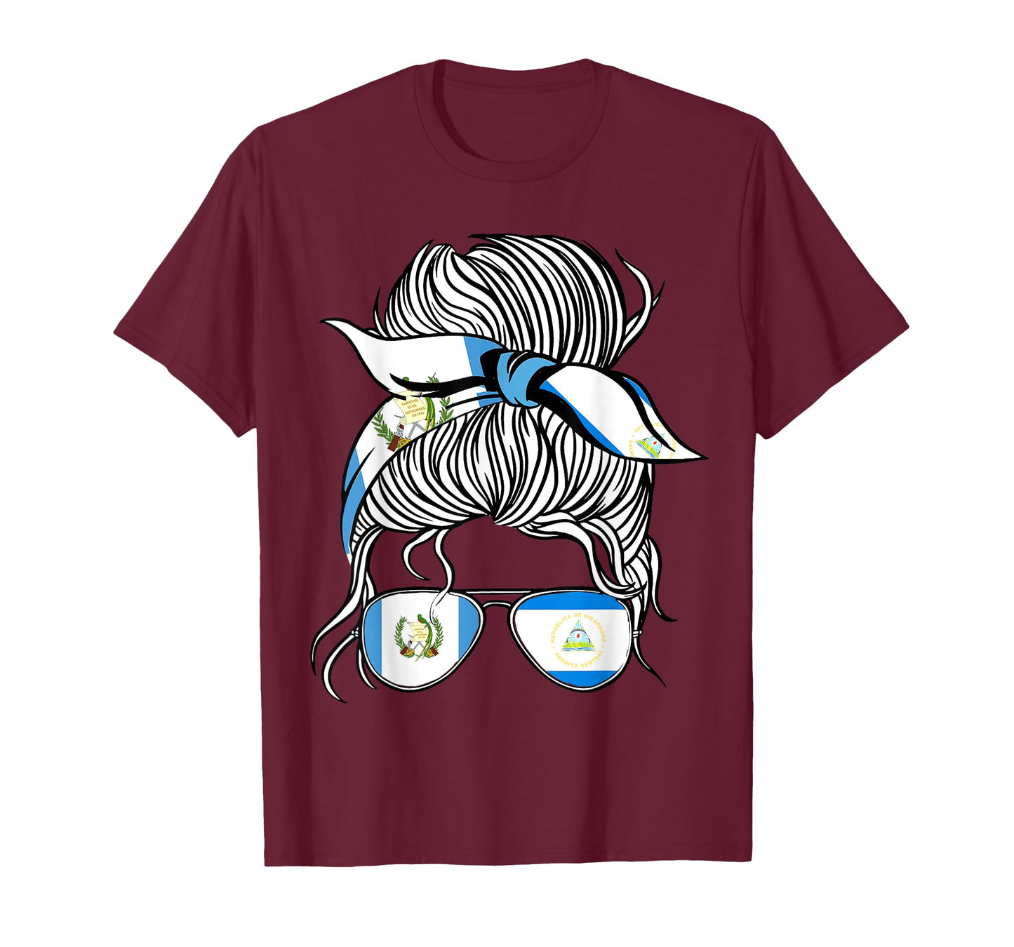 Guatemala Flag Nicaragua Grown Women Girl Country T-Shirt