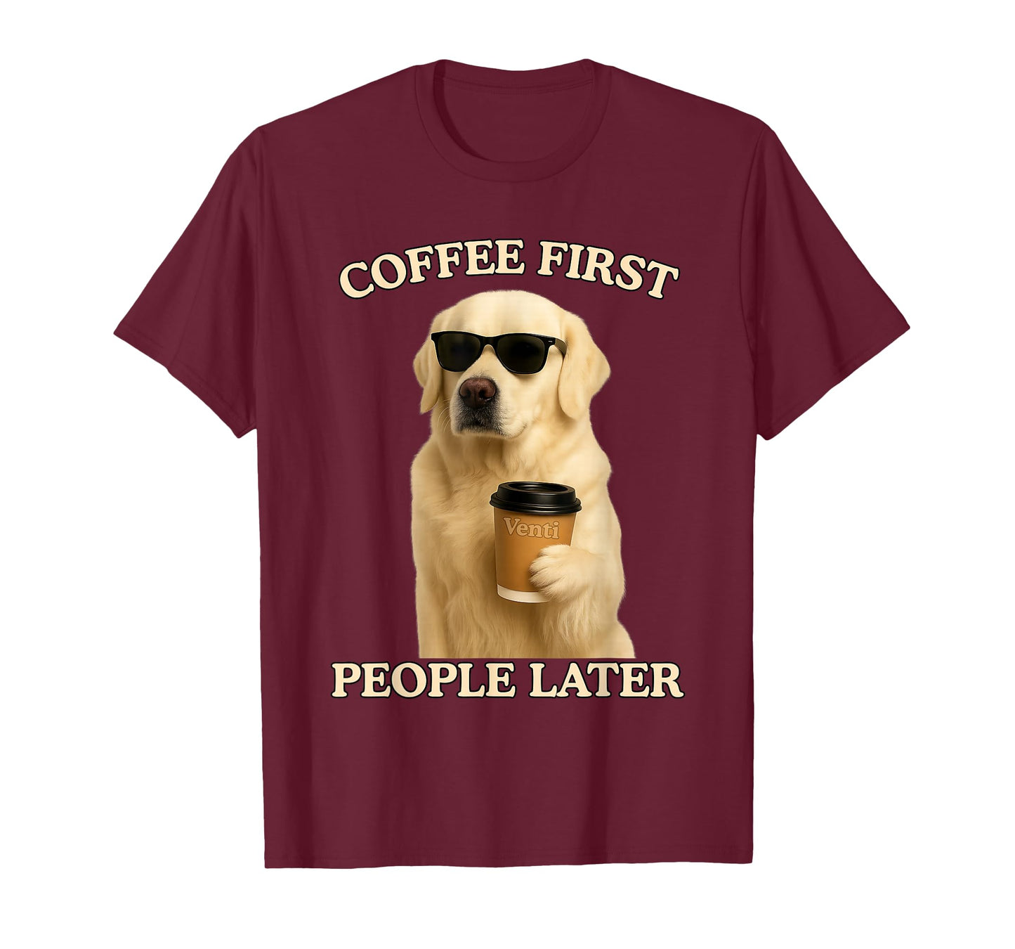 English Cream Golden Retriever Gifts Mom Dad Coffee Puppy T-Shirt
