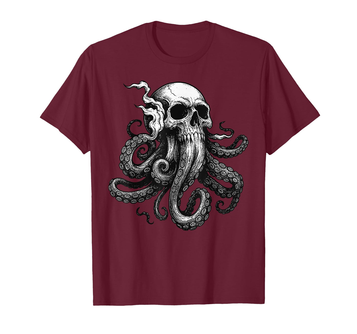 Cthulhu Kraken Skull Octopus Graphic Nautical Sea Monster T-Shirt