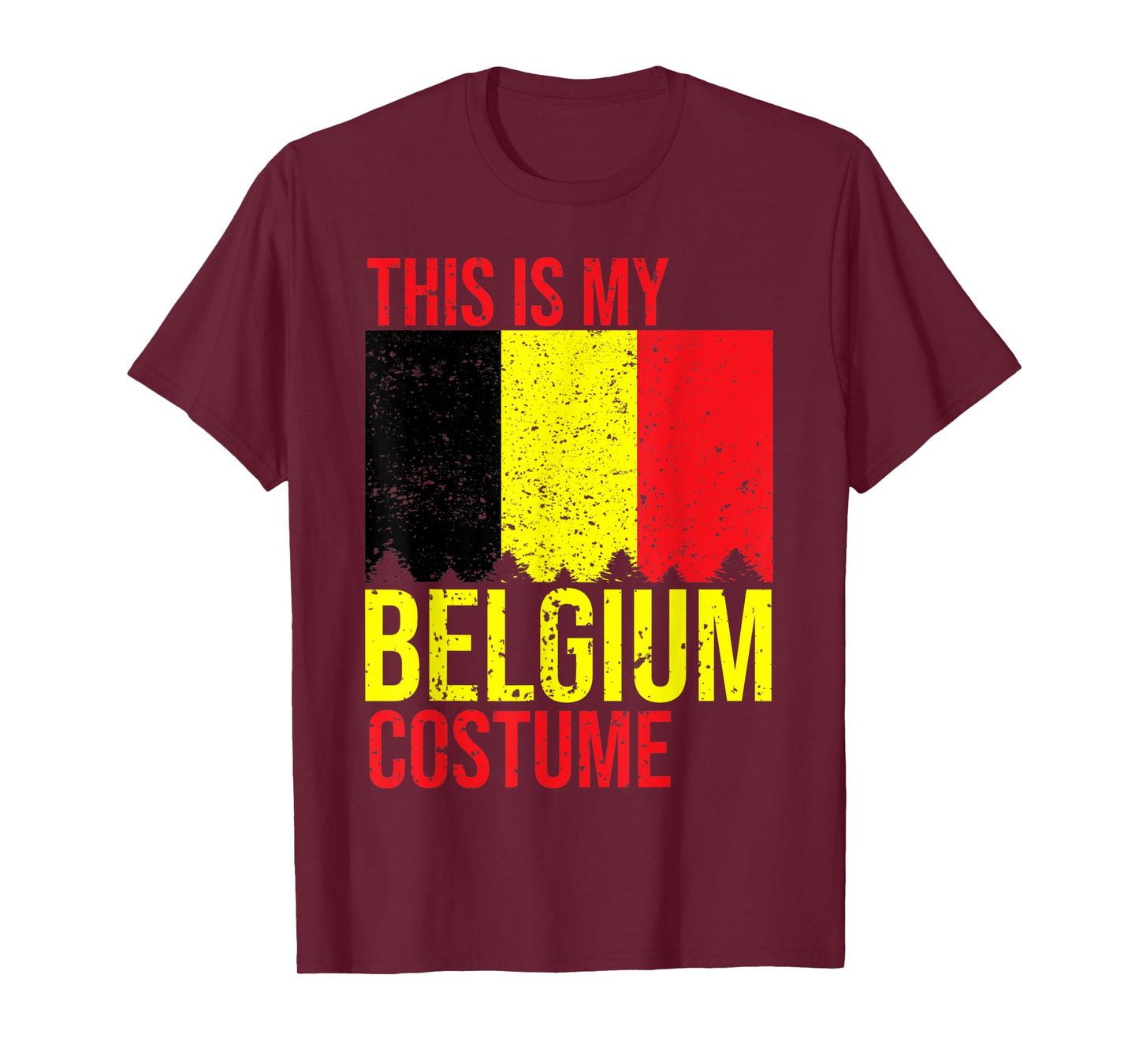 Vintage This Is My Belgium Flag Costume for Halloween T-Shirt
