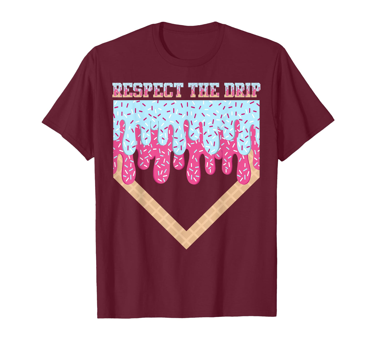 Baseball Drip Boys Home Plate Ice Cream sprinkles Sports Boy T-Shirt