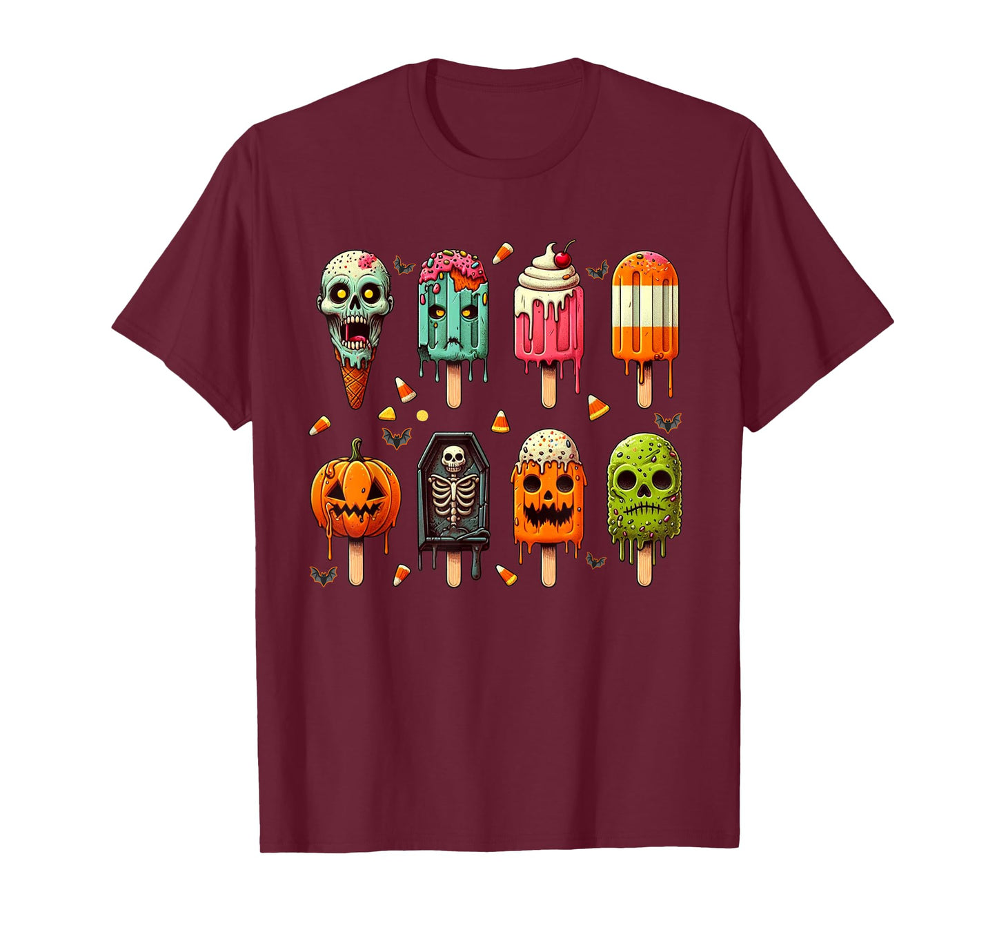 Funny Popsicle Summer Horror Halloween Ice Cream Summerween Men Women Kids T-Shirt