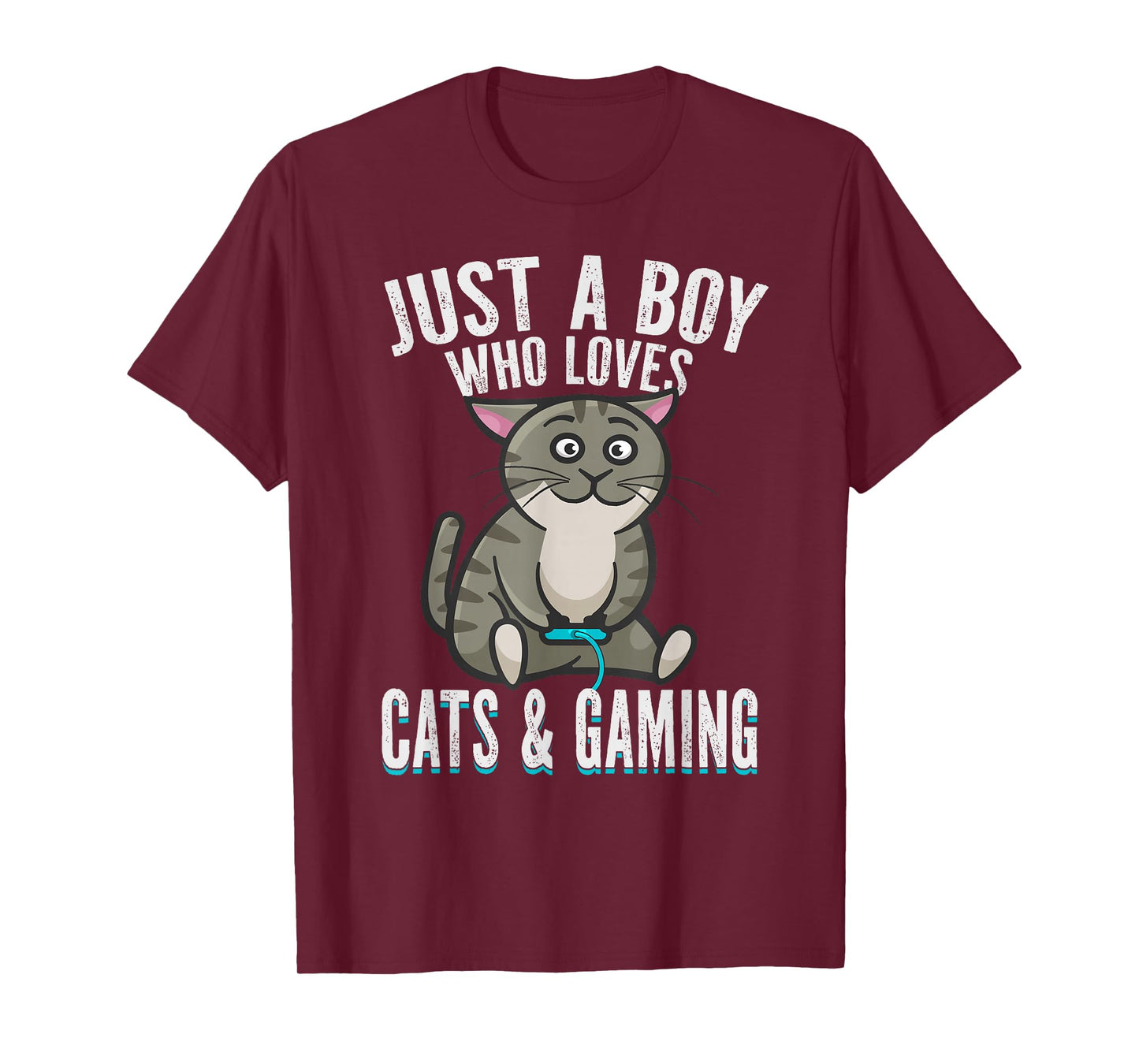Cat Gaming Toddler Boys Just a Boy Who Loves Cats and Gaming T-Shirt
