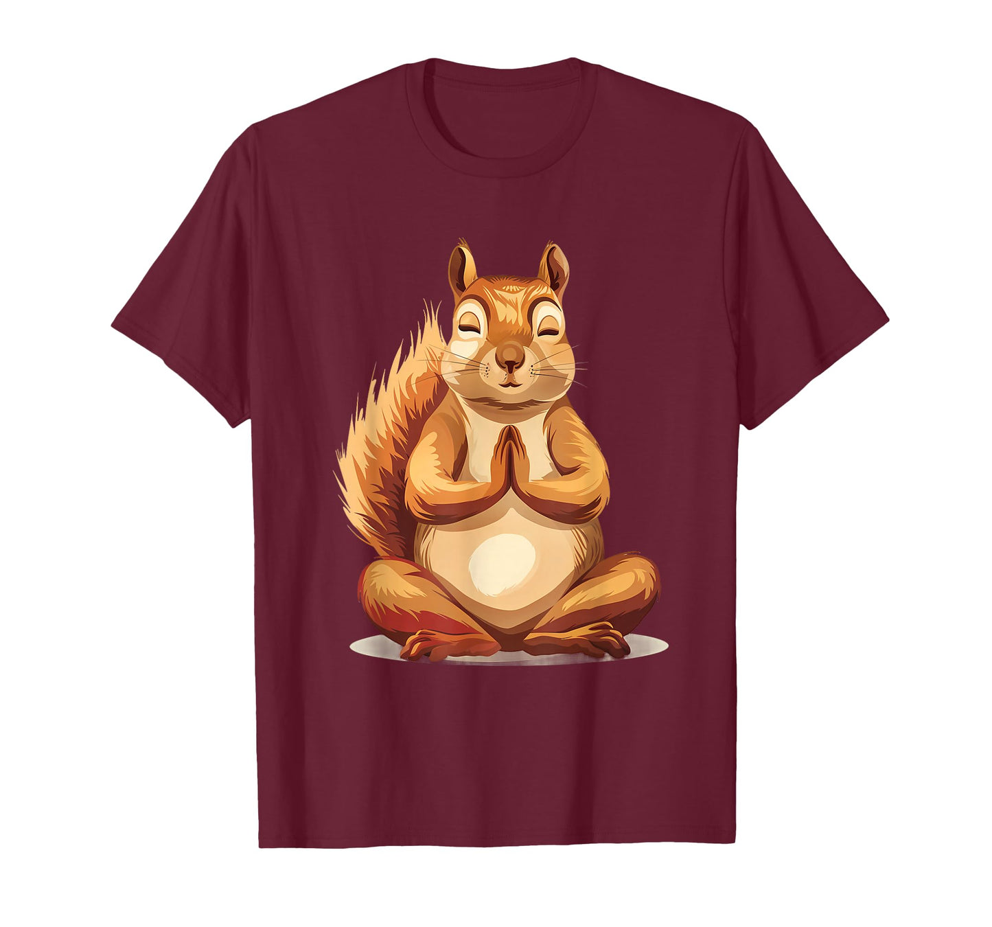 Meditation Squirrel Spirituality Yoga Buddhist Animal Art T-Shirt