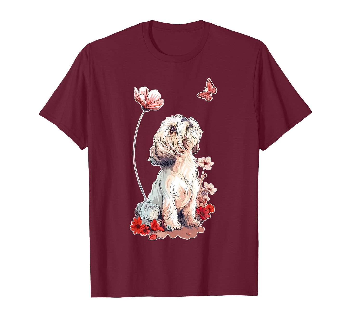 Shih Tzu Butterfly Cute Dogs Shih Tzu Lover T-Shirt