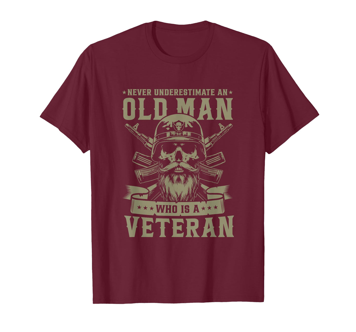 Never Underestimate an Old Man Who is A Veteran Soldier T-Shirt