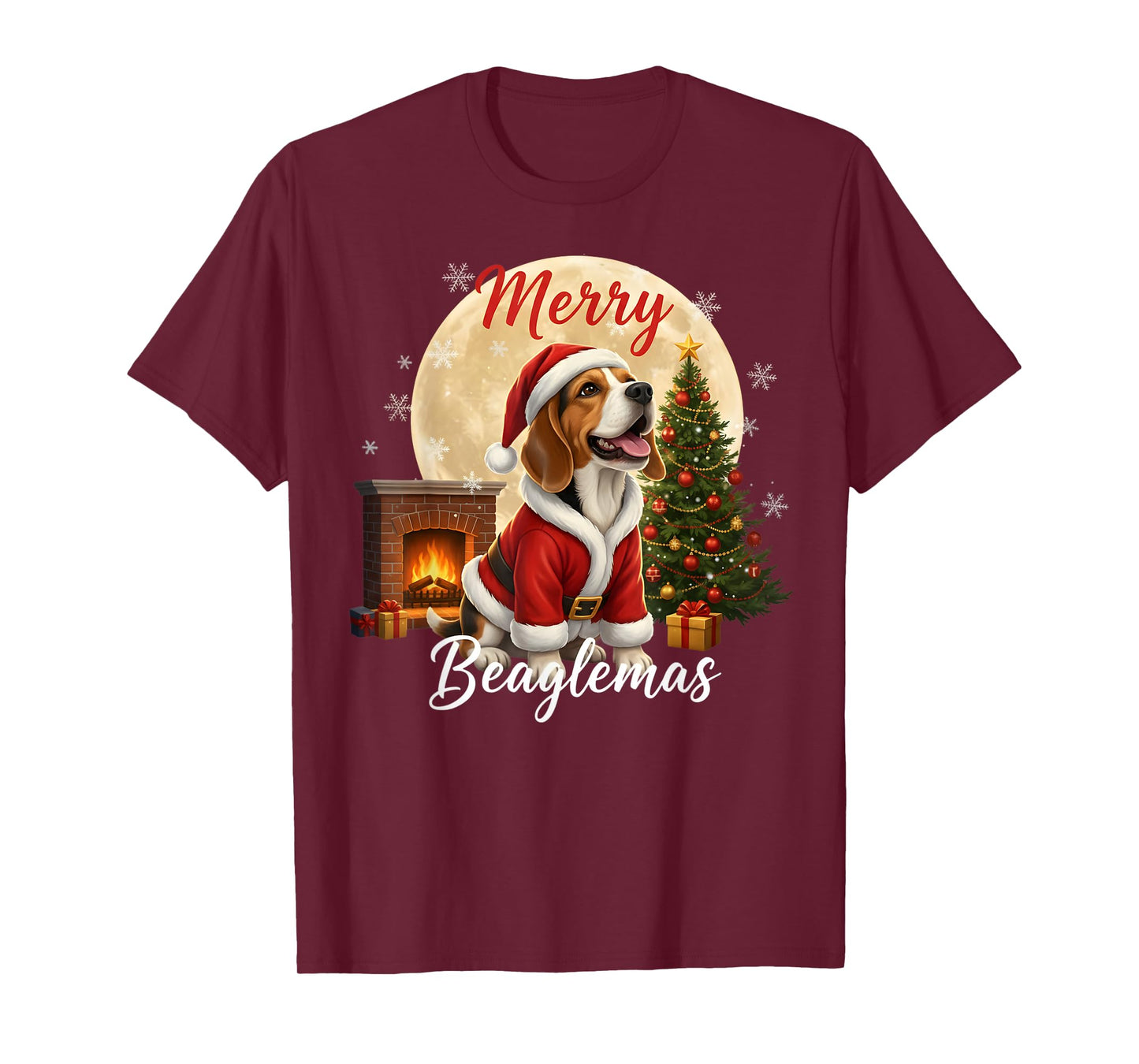 Beagle Christmas Beagle Costume Beagle Xmas Merry Beaglemas T-Shirt