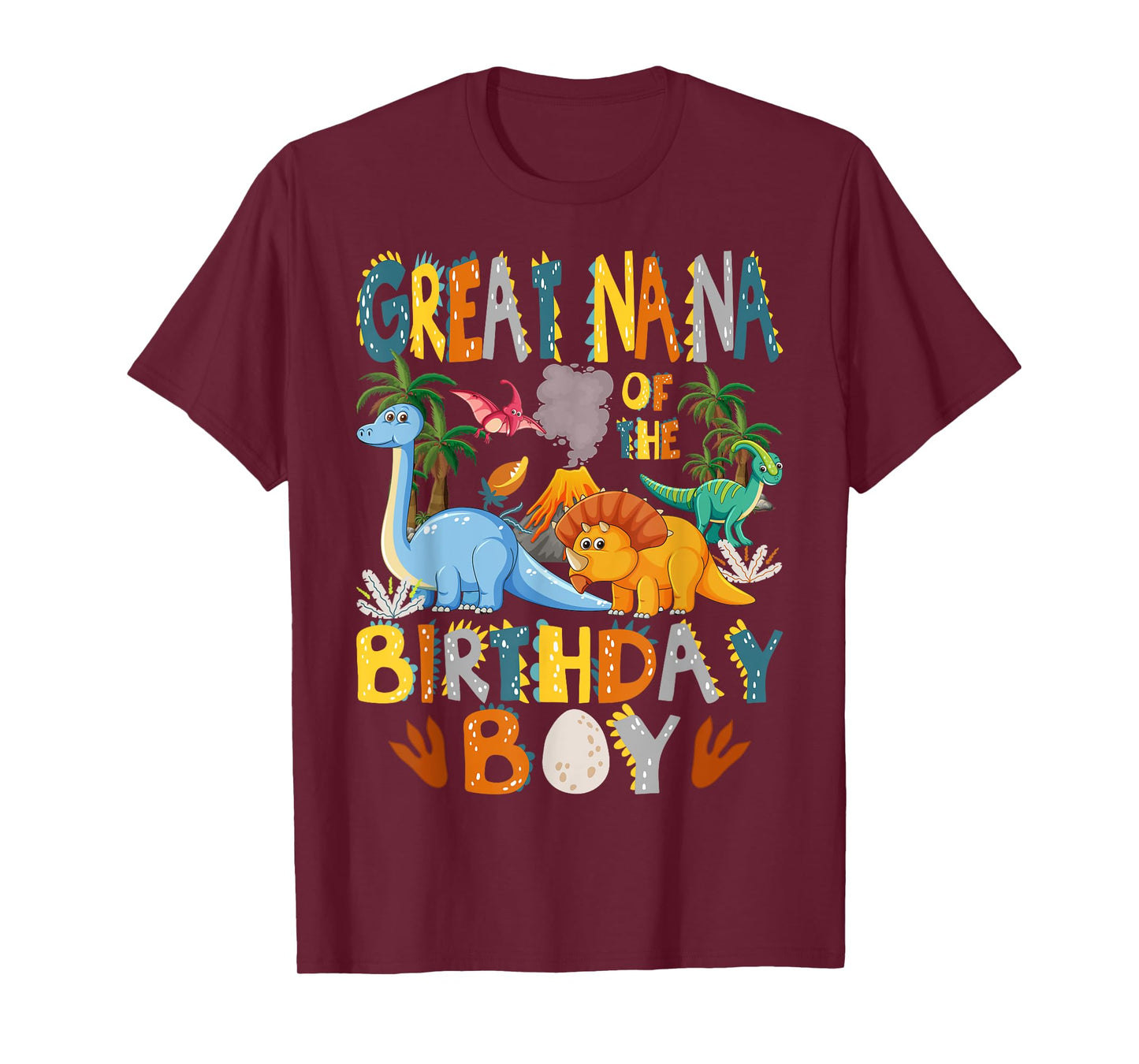 Great Nana Of The Birthday Boy T-Rex Dinosaur Bday Party T-Shirt