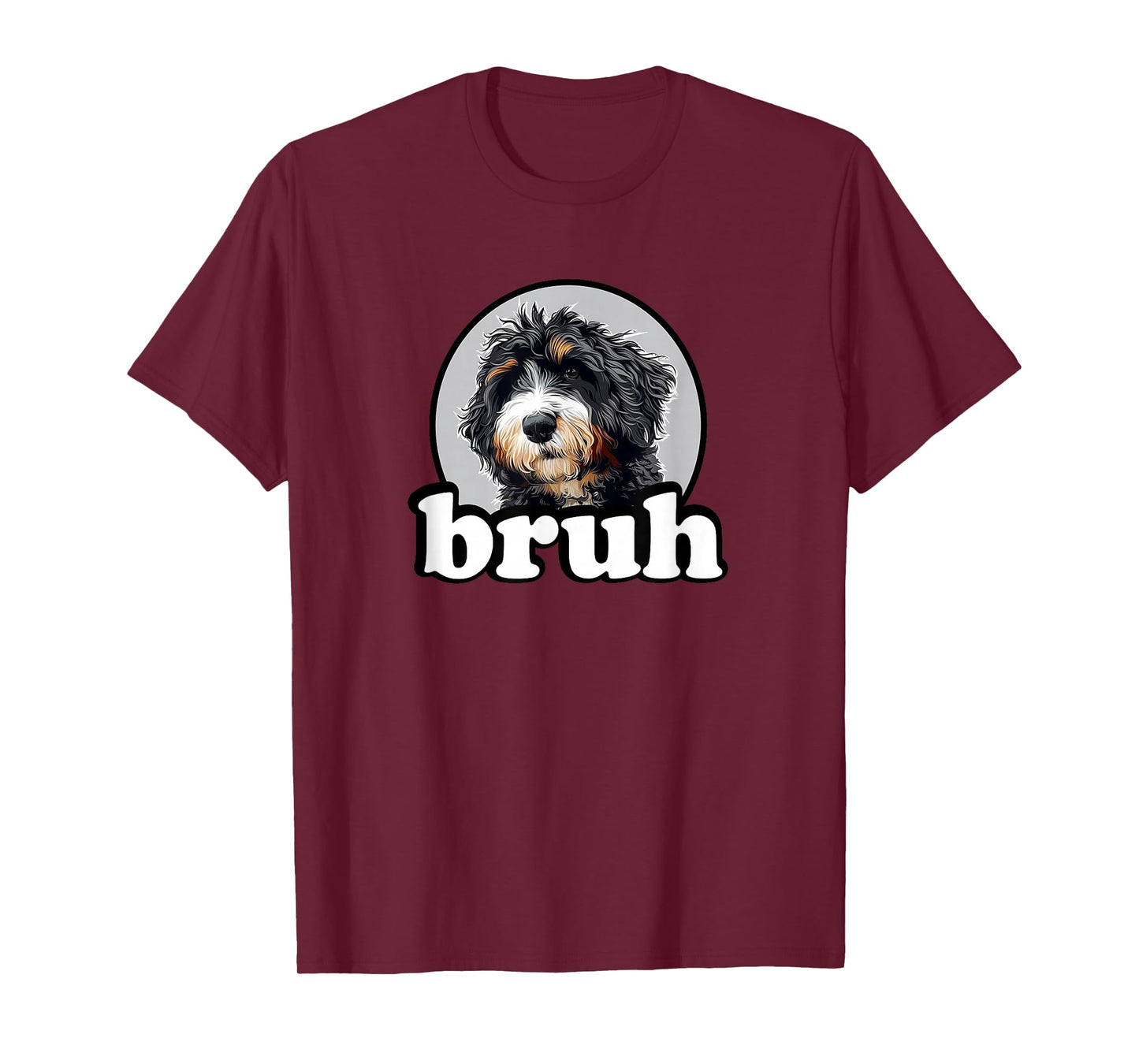 Cute Mens Womens Kids Boys Bruh Bernedoodle Dog Lover T-Shirt