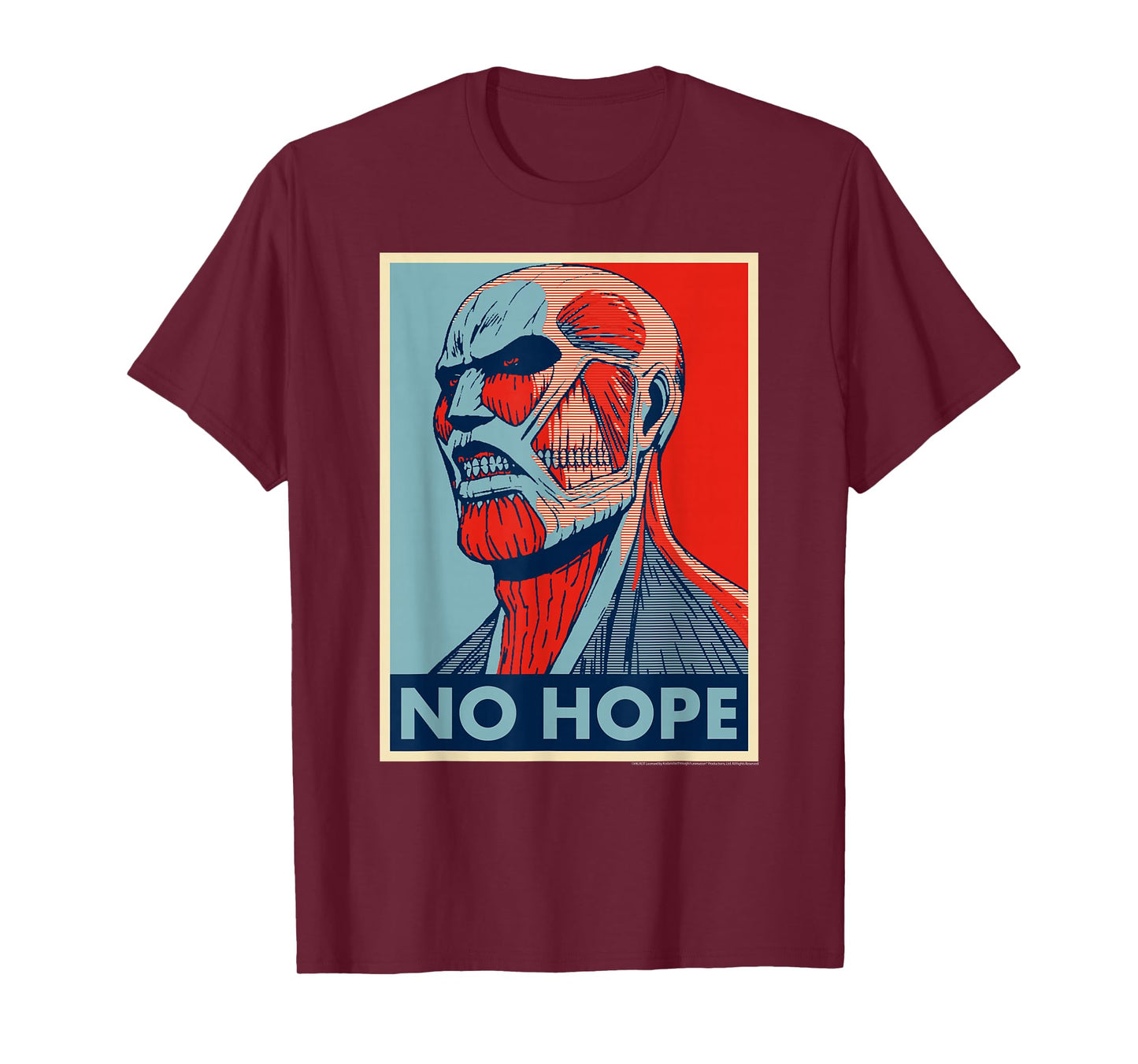 Attack on Titan Colossus Titan No Hope Poster Art Anime T-Shirt