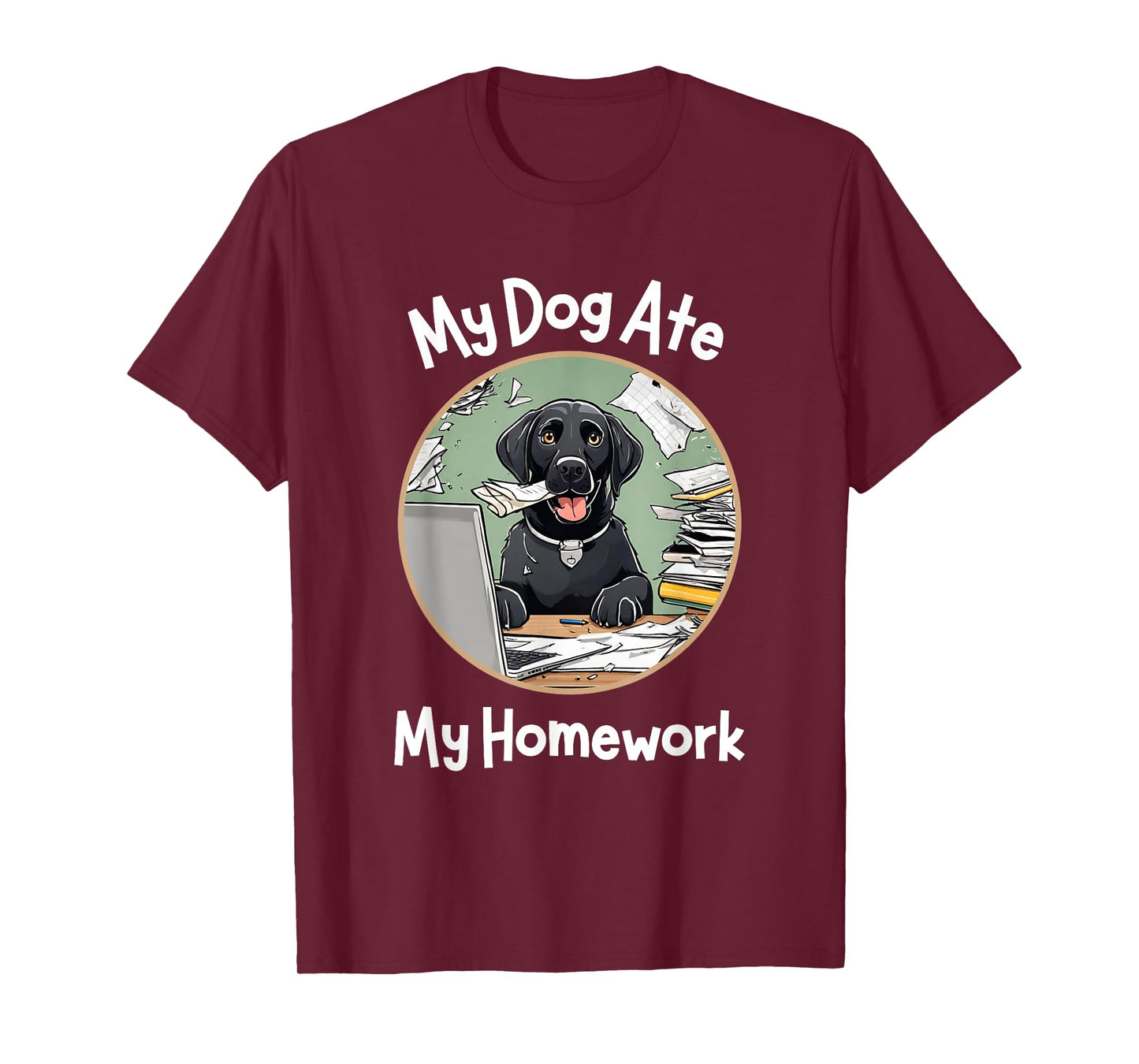Dog Ate My Homework Funny Student T-Shirt