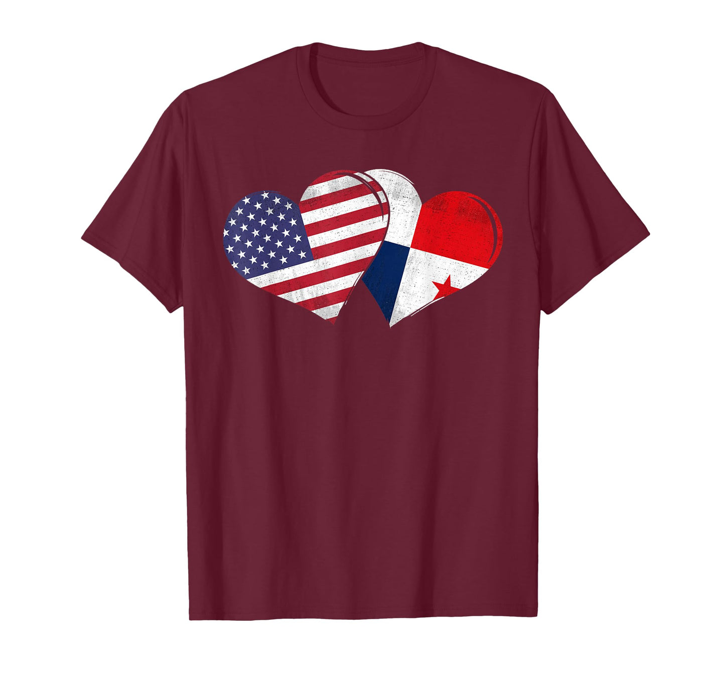 Vintage Panama - American Flag Heart For Panamanian T-Shirt