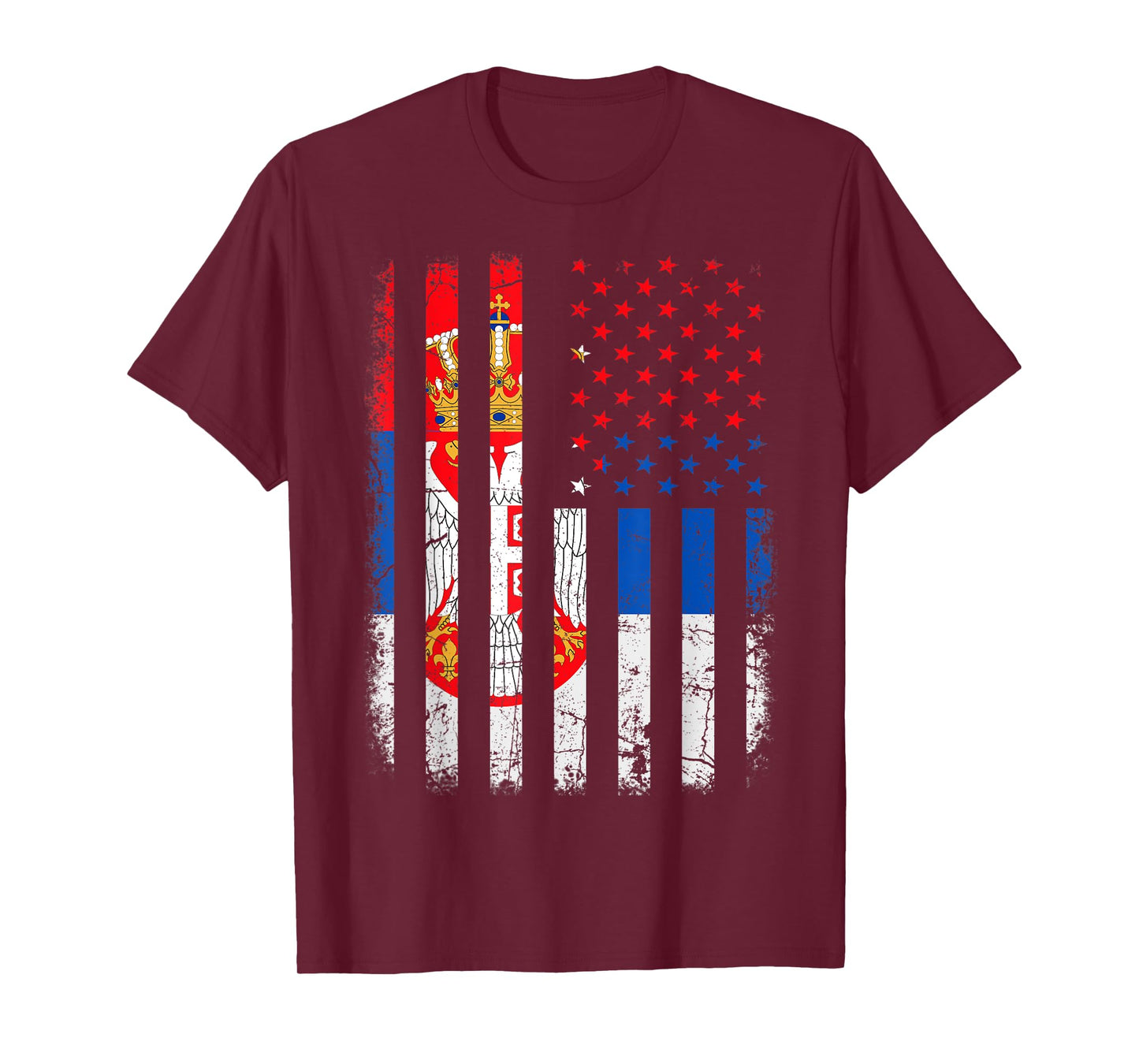 Serbian American Flag Serbia America Pride Heritage T-Shirt