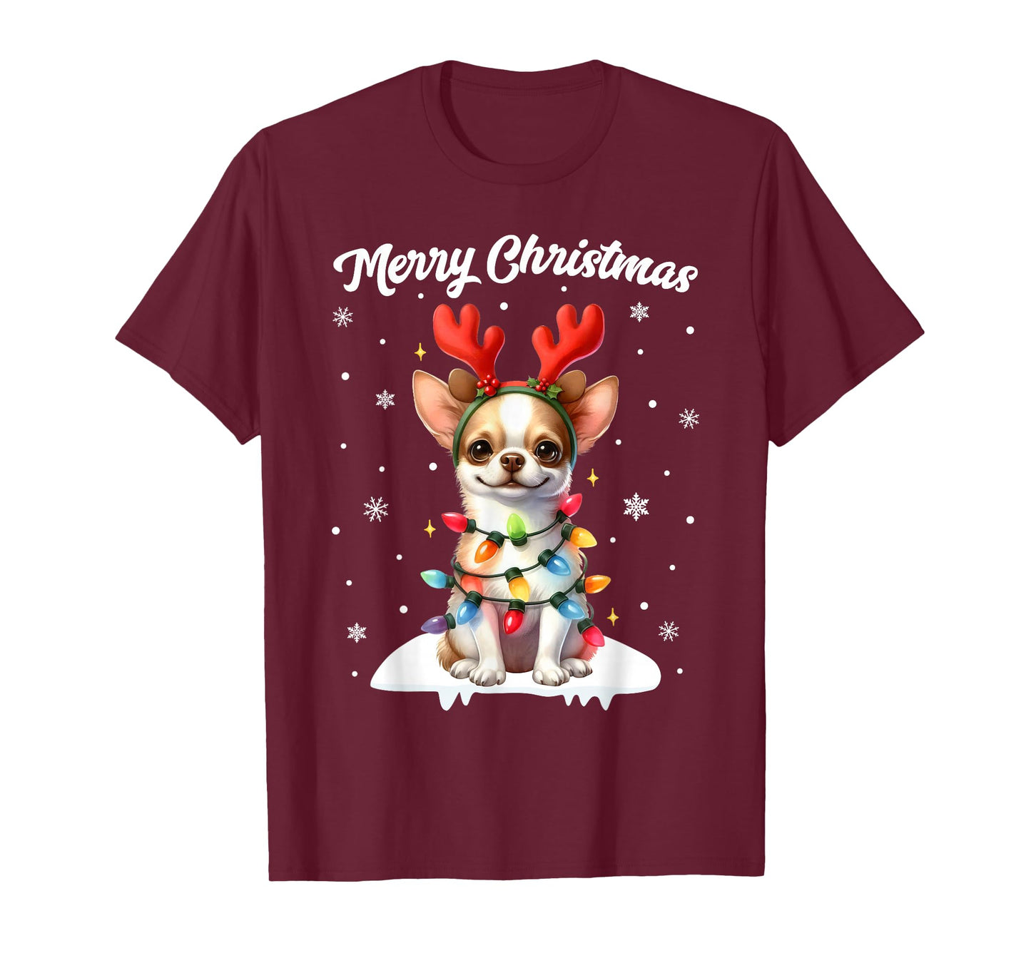 Christmas Pajamas Men Women Kids Christmas Chihuahua Dog T-Shirt
