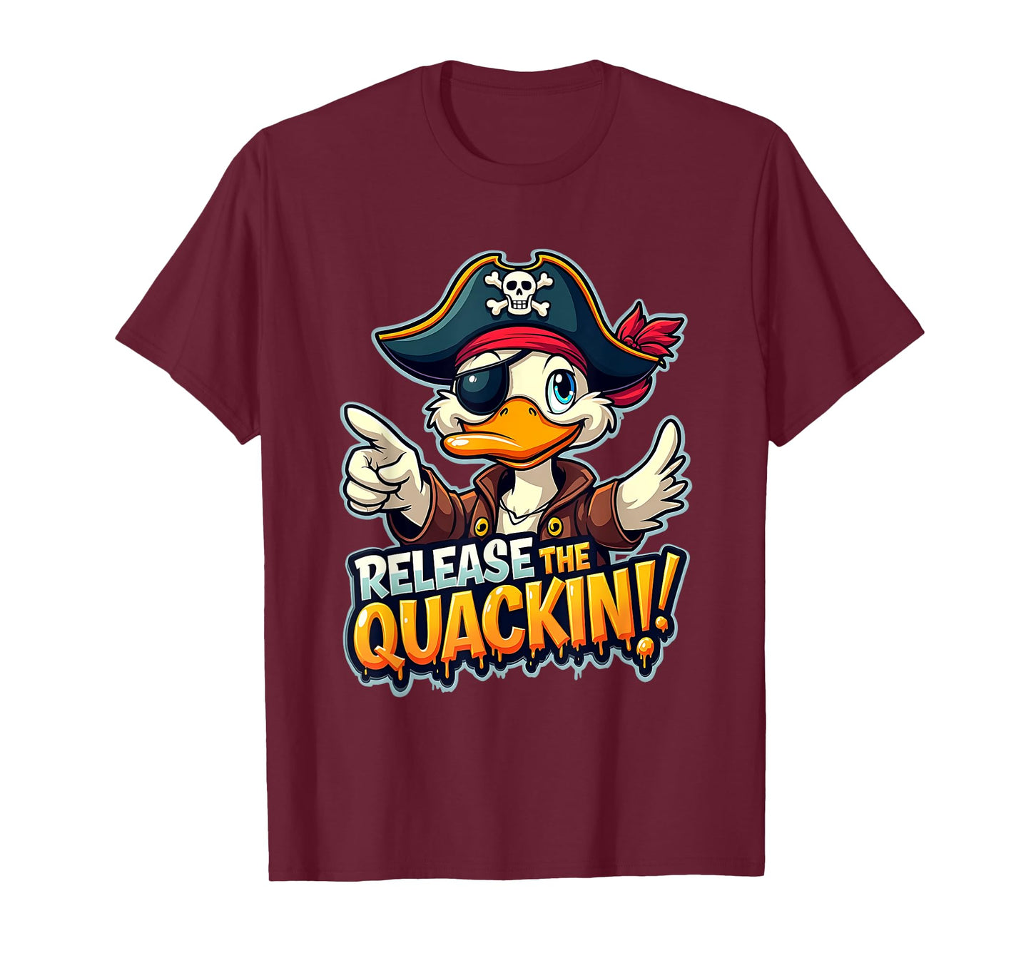 Funny Release Quackin Rubber Ducky Kraken Parody Pirate T-Shirt