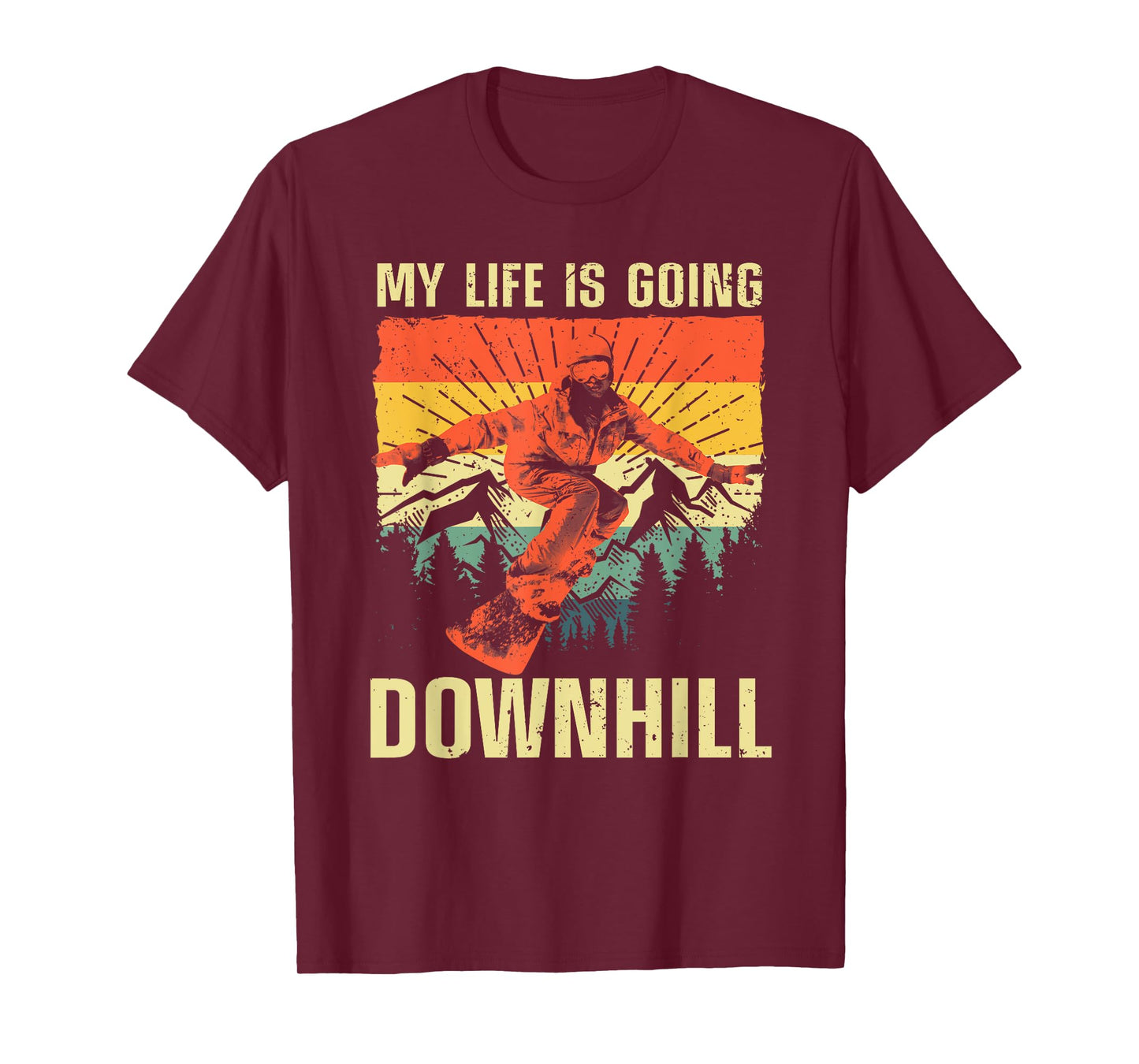 Cool Snowboarding Art For Men Women Snowboard Snowboarder T-Shirt