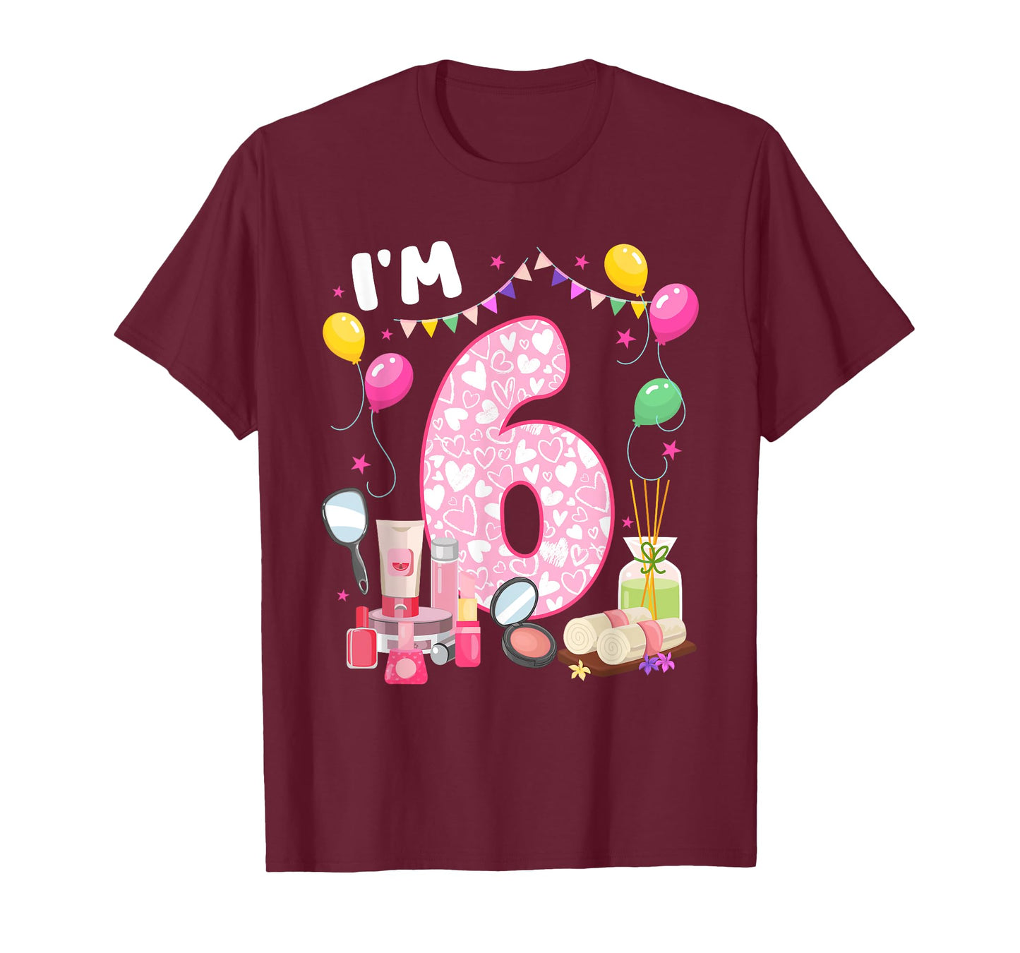 6 Year Old Birthday Spa Lover 6th Spa Themed Party T-Shirt