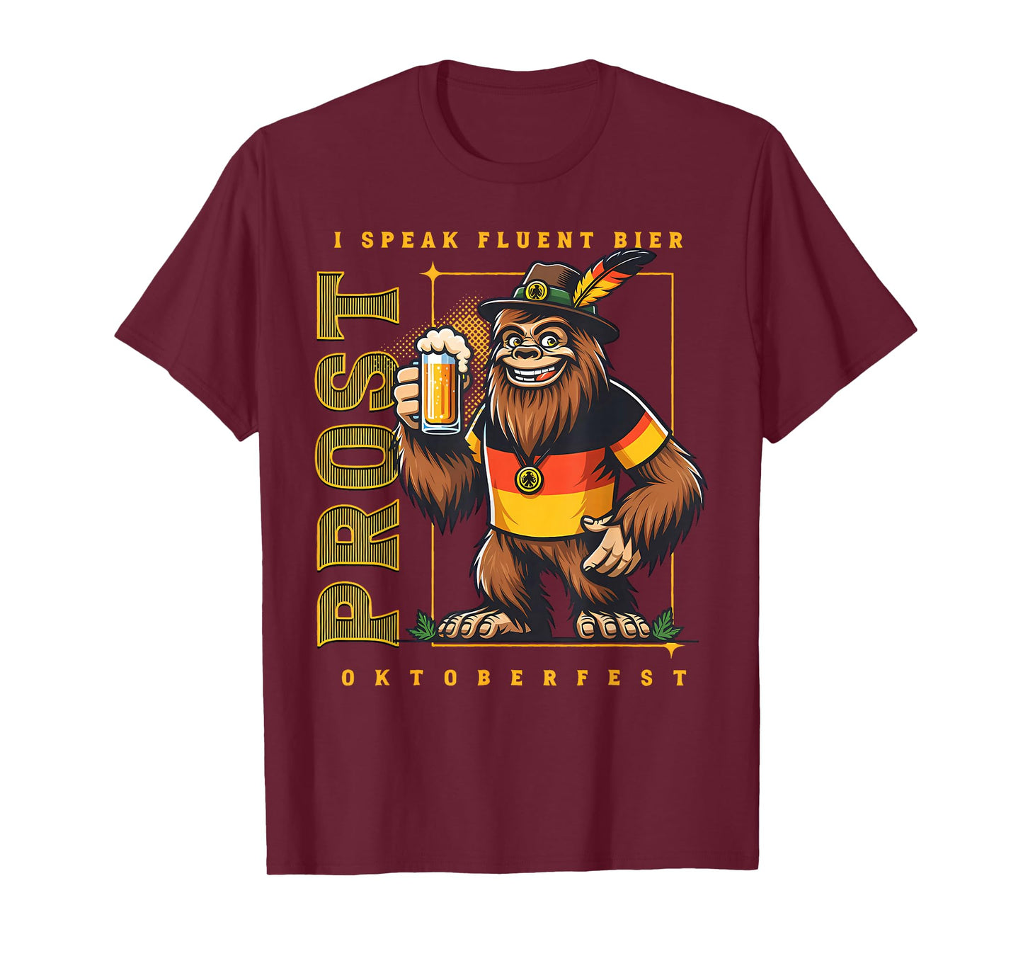 Oktoberfest Drinking Men Women Vintage German Flag Prost T-Shirt