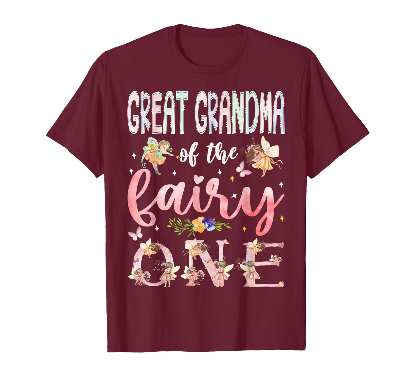 Great Grandma Of The Fairy One 1St Birthday Girl Matching T-Shirt
