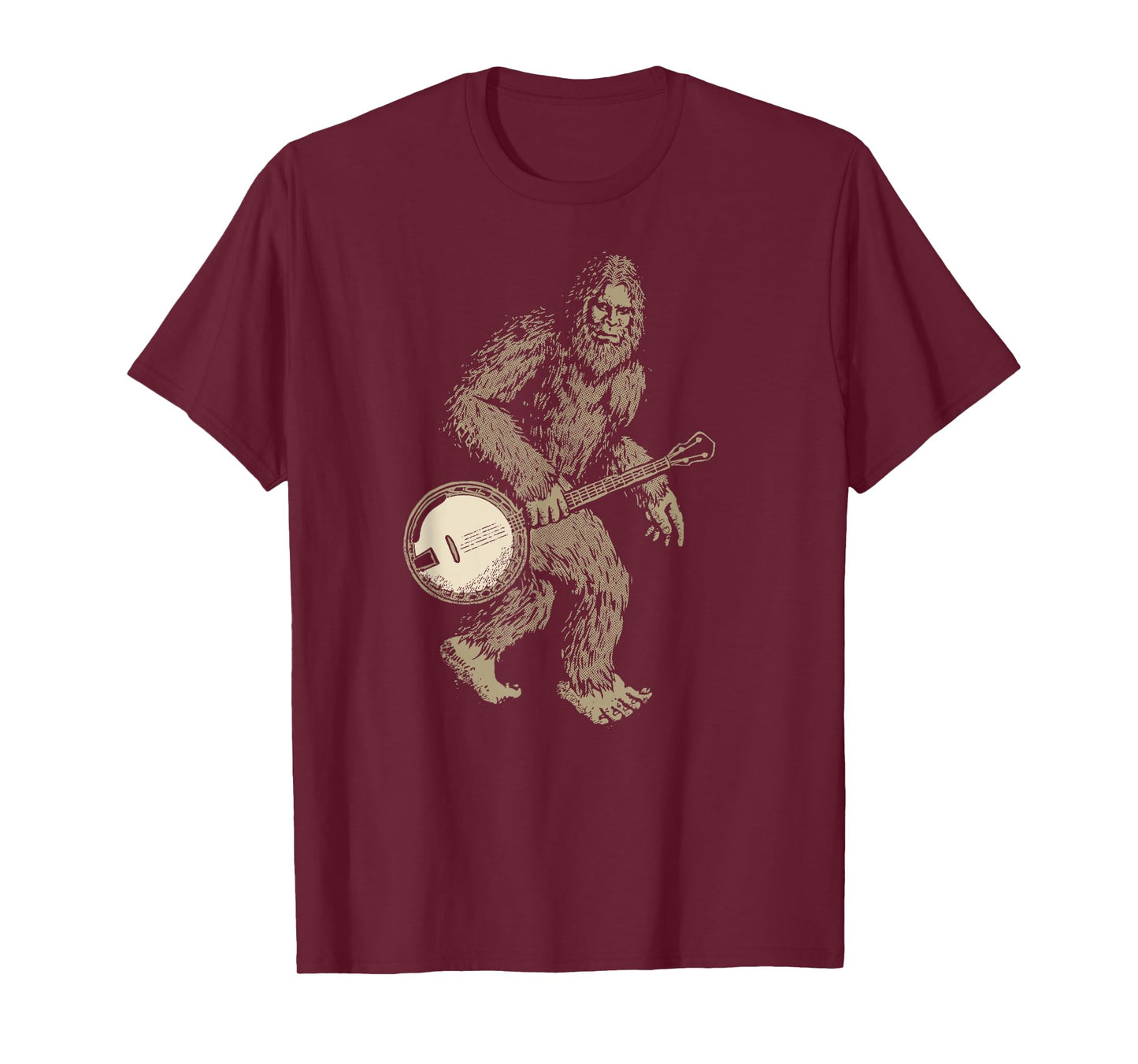 Grassquatch! Vintage Bigfoot & Bluegrass Banjo Music T-Shirt