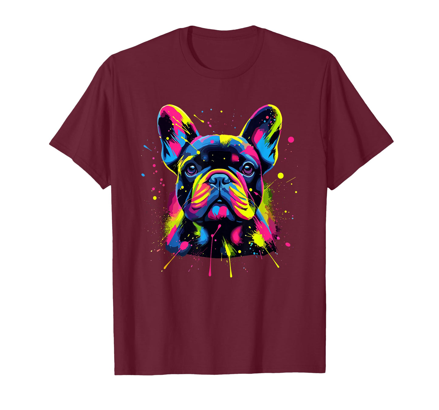 Splash Art French Bulldog Frenchie Bulldogs T-Shirt