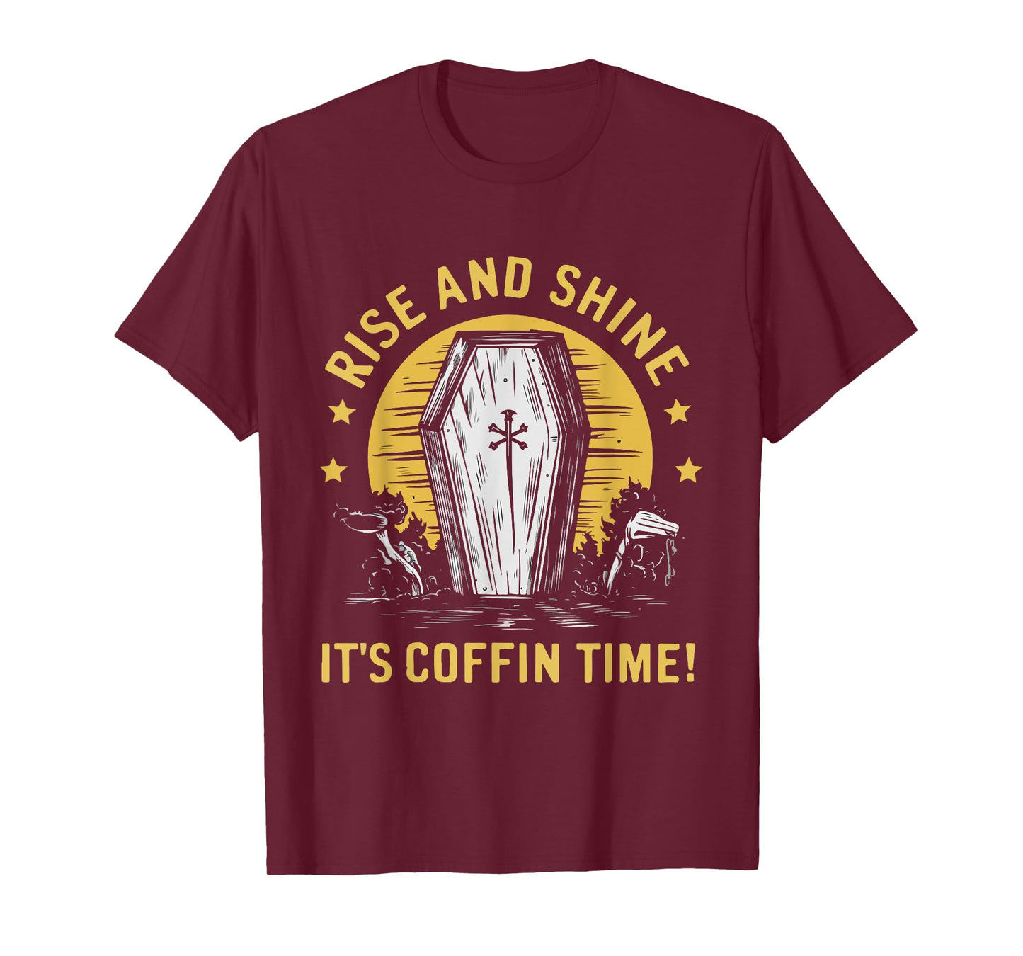 Rising Coffin Humor Funny Casket Funeral Horror Costume T-Shirt