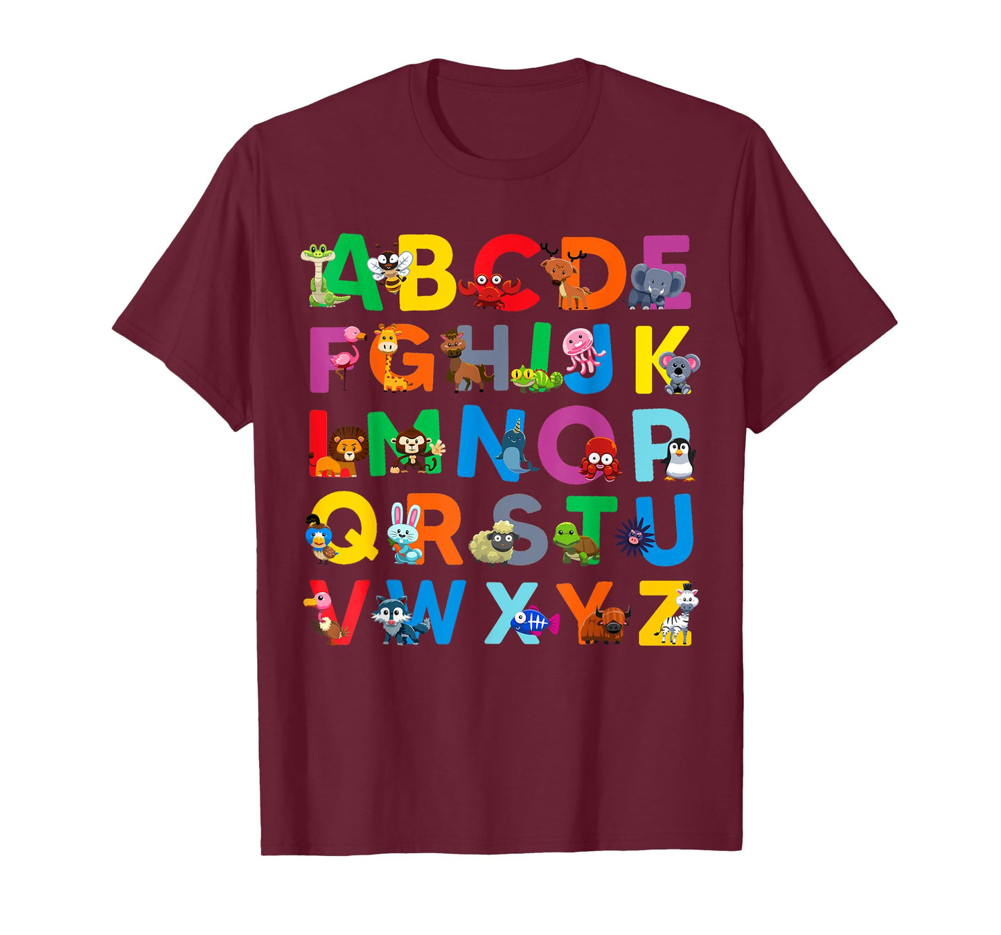 Zoo Animal Alphabet ABCs Animals Learning A-Z ABC Letters T-Shirt