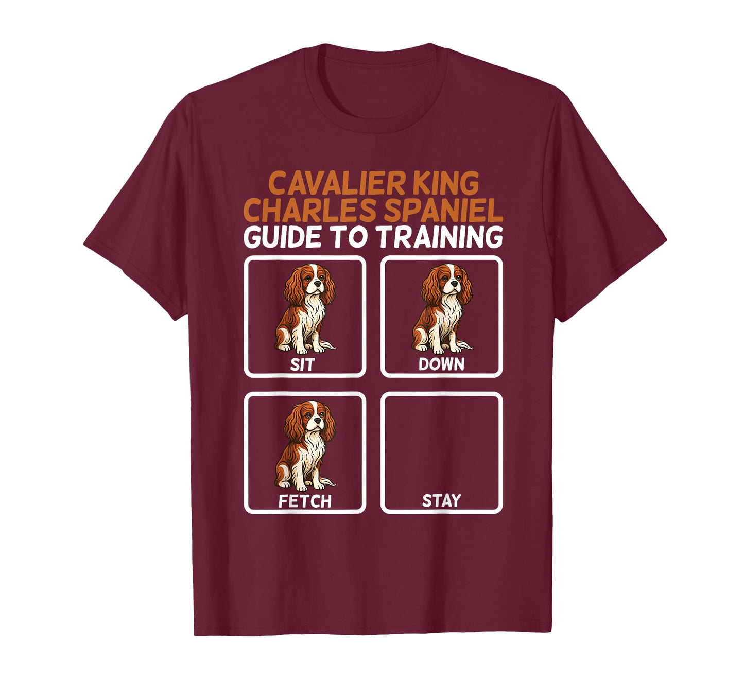 Cavalier King Charles Art for Men Women Cavalier Spaniel Dog T-Shirt