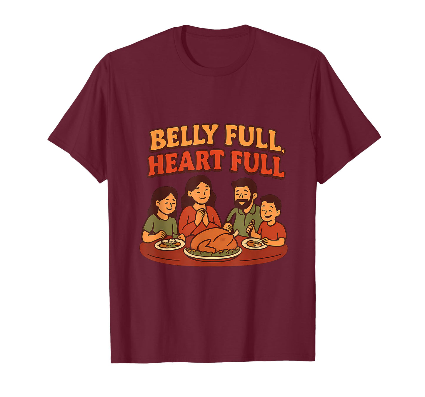 Belly Full, Heart Full Sunday Dinner Graphic T-Shirt