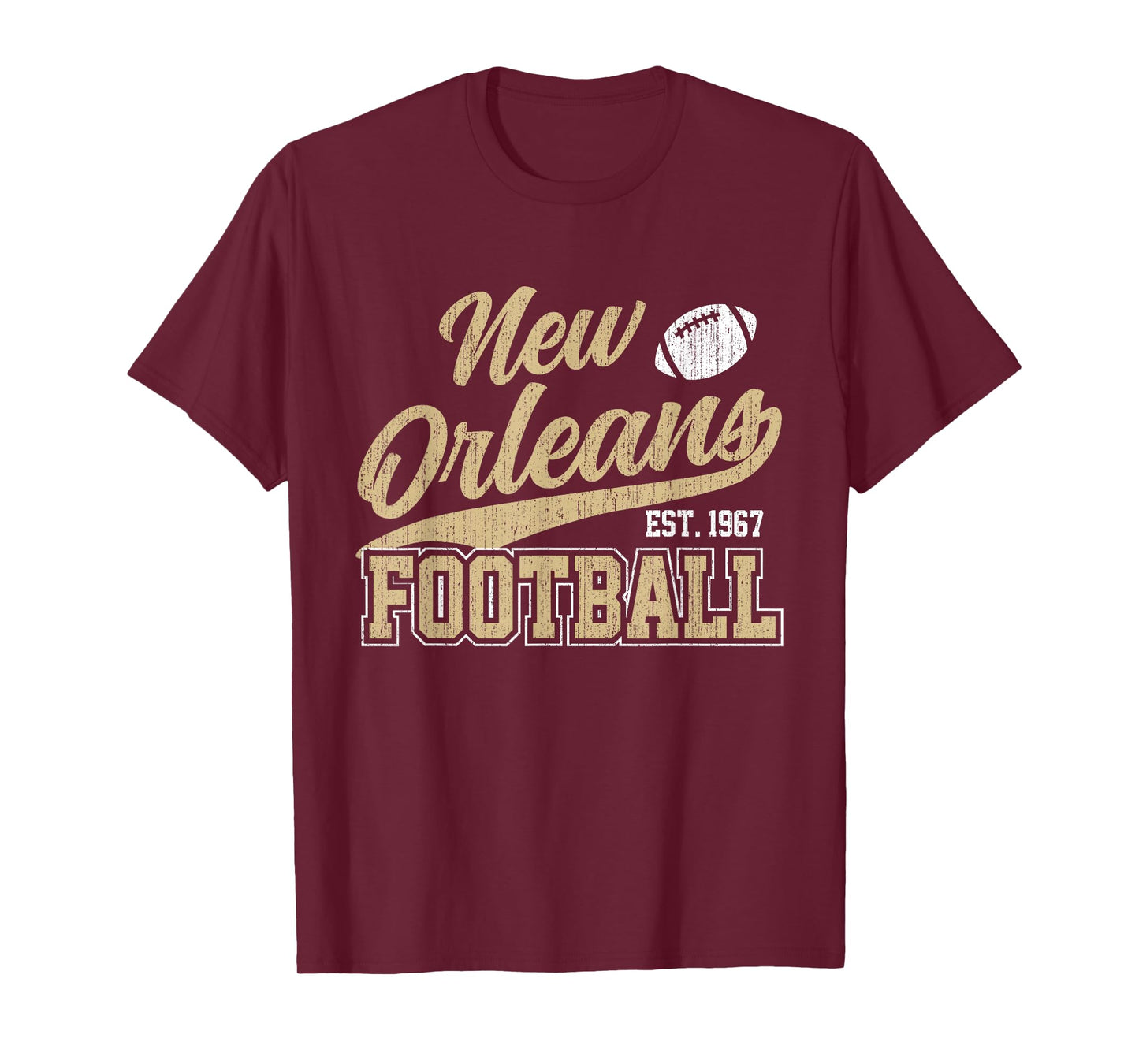New Orleans Distressed Football Team Fan Sports T-Shirt