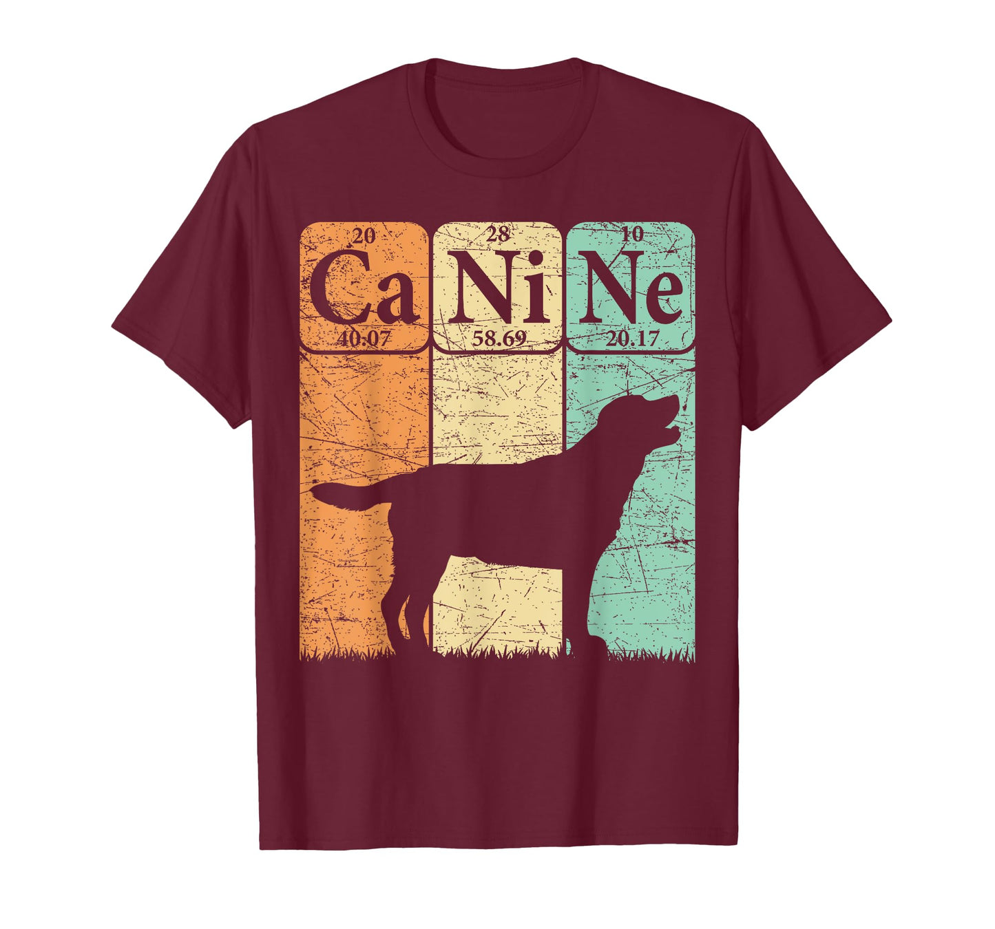 Labrador Retriever Dog Periodic Table Elements Dog Lover T-Shirt