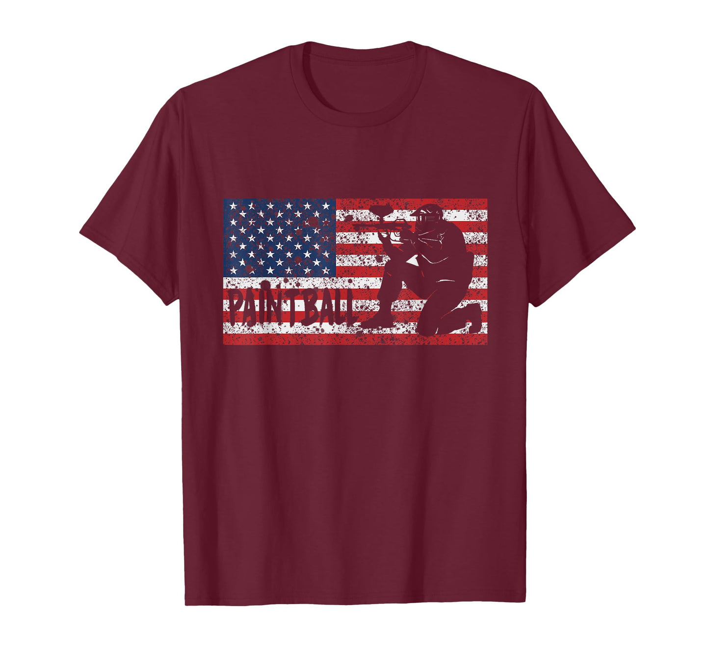 Vintage American USA Flag Paintball T-Shirt