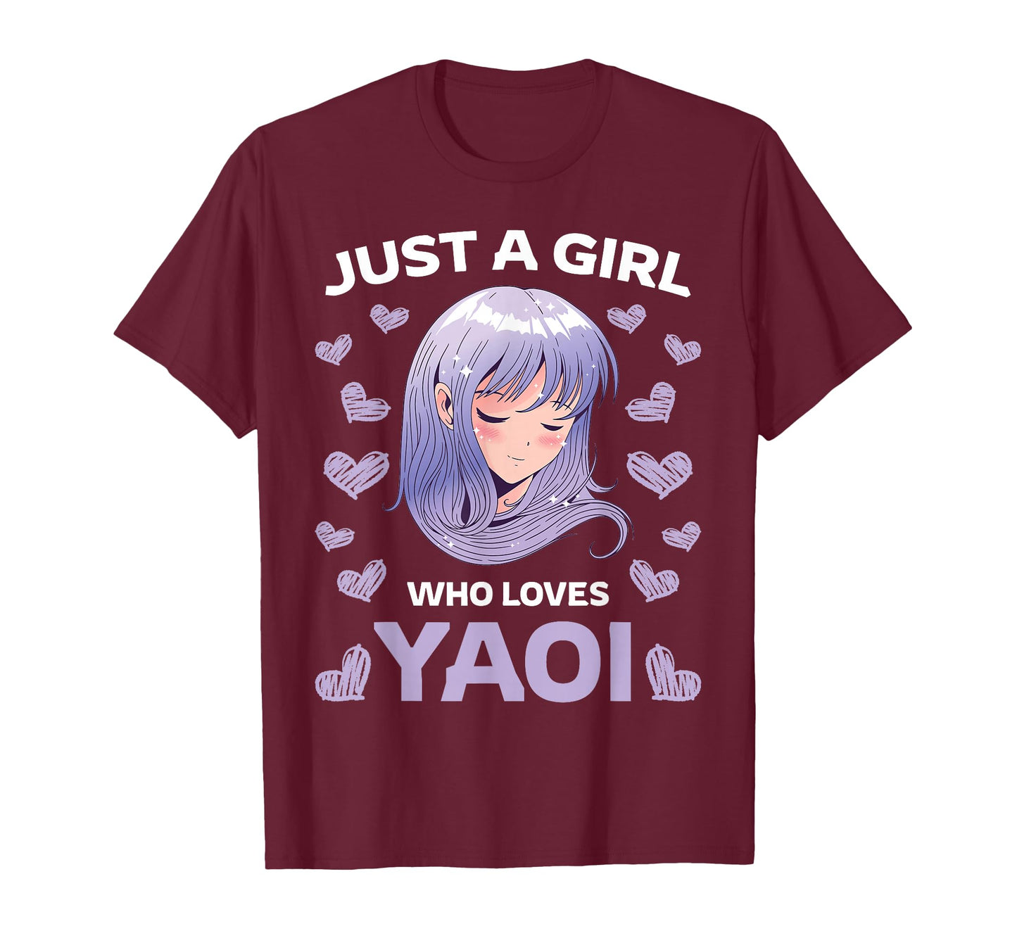 Just A Girl Who Loves Yaoi Manga BL Gay Anime Manga Fujoshi T-Shirt