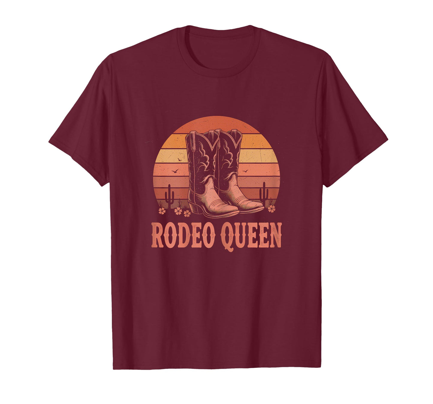 Rodeo Queen Western Country Girls Boots Cowgirl T-Shirt