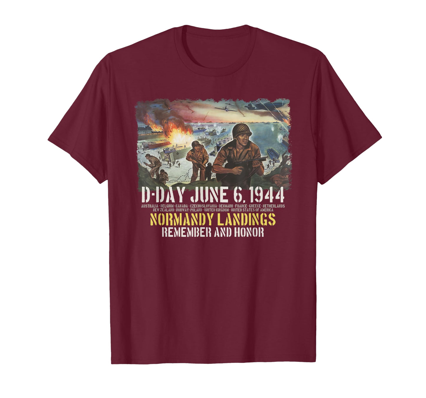 D-Day June 6, 1944 Normandy Landings Remember and Honor T-Shirt