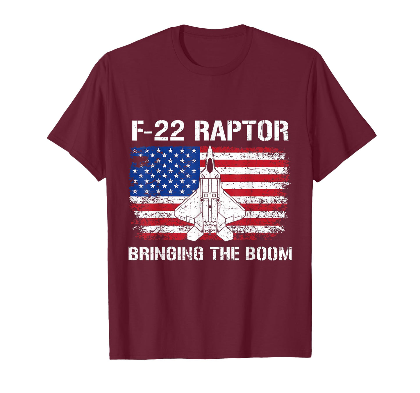 F-22 Raptor Bringing The Boom Flag USA Fighter Jet Military T-Shirt